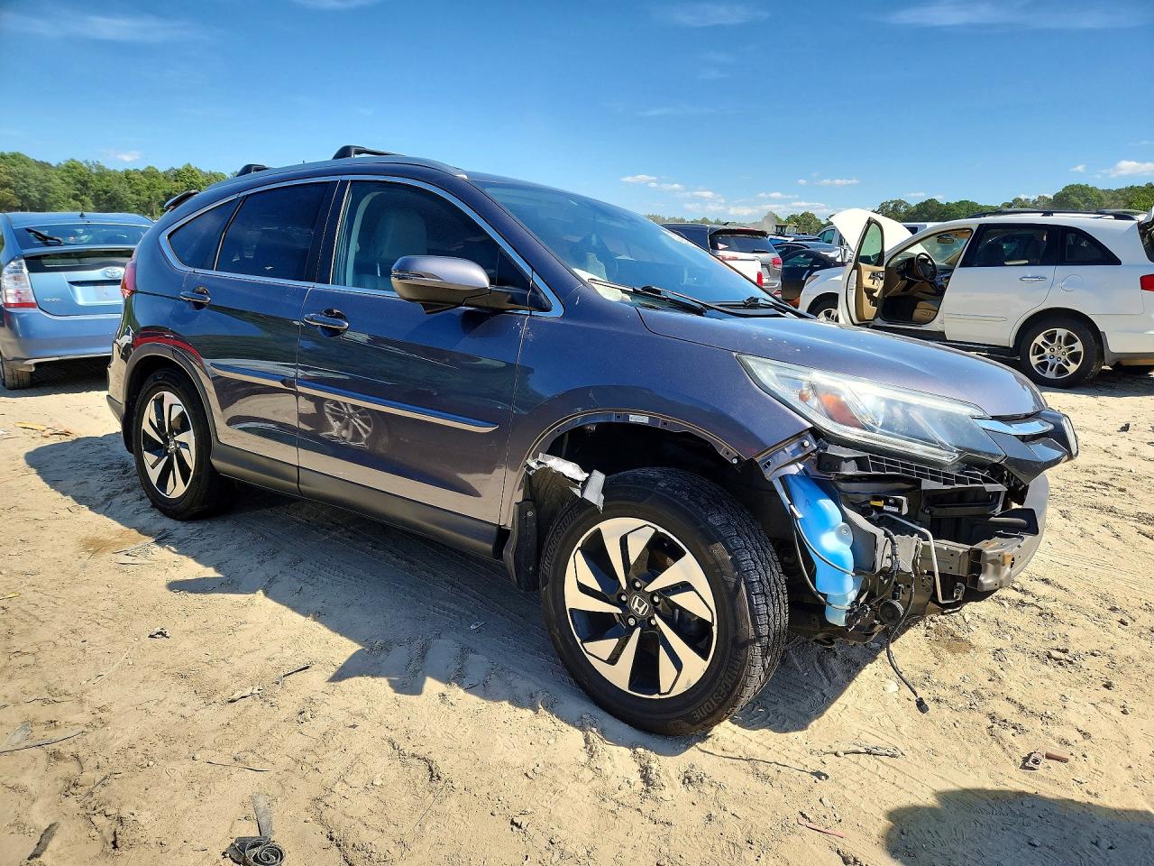 2015 Honda Cr-v Touring Серый vin: 5J6RM4H94FL086050