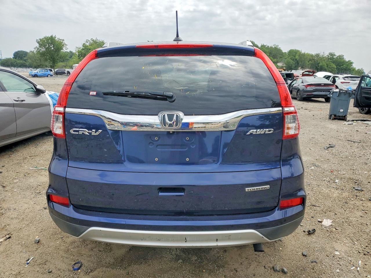 2015 Honda Cr-v Touring Blue vin: 5J6RM4H95FL018260