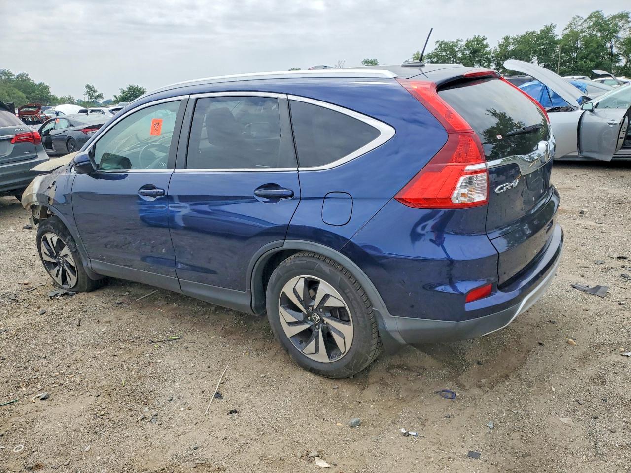 2015 Honda Cr-v Touring Blue vin: 5J6RM4H95FL018260