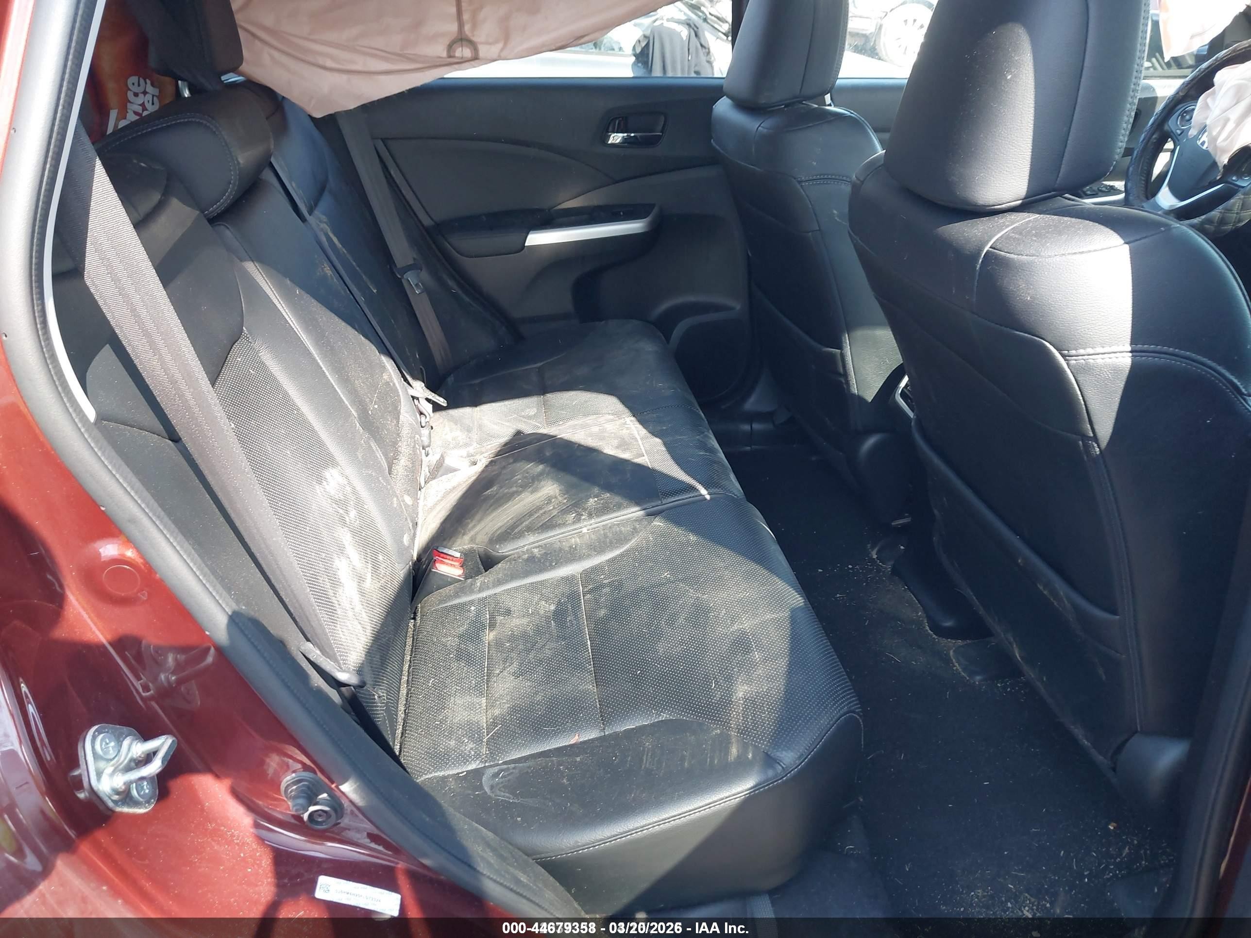 2015 Honda Cr-v Touring Темно-бордовый vin: 5J6RM4H95FL073324