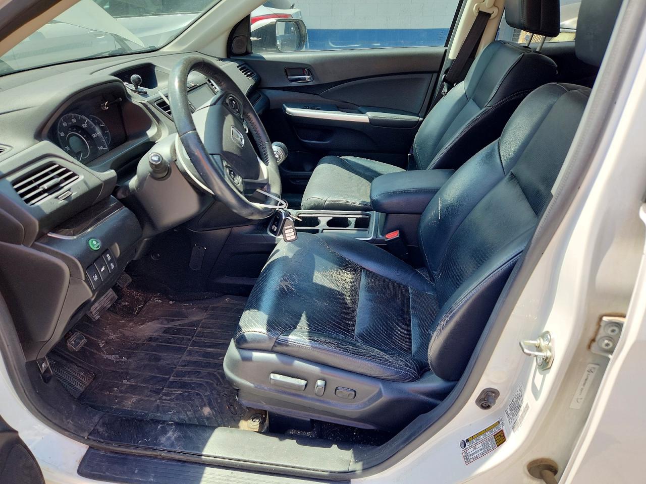 2015 Honda Cr-v Touring White vin: 5J6RM4H96FL008076