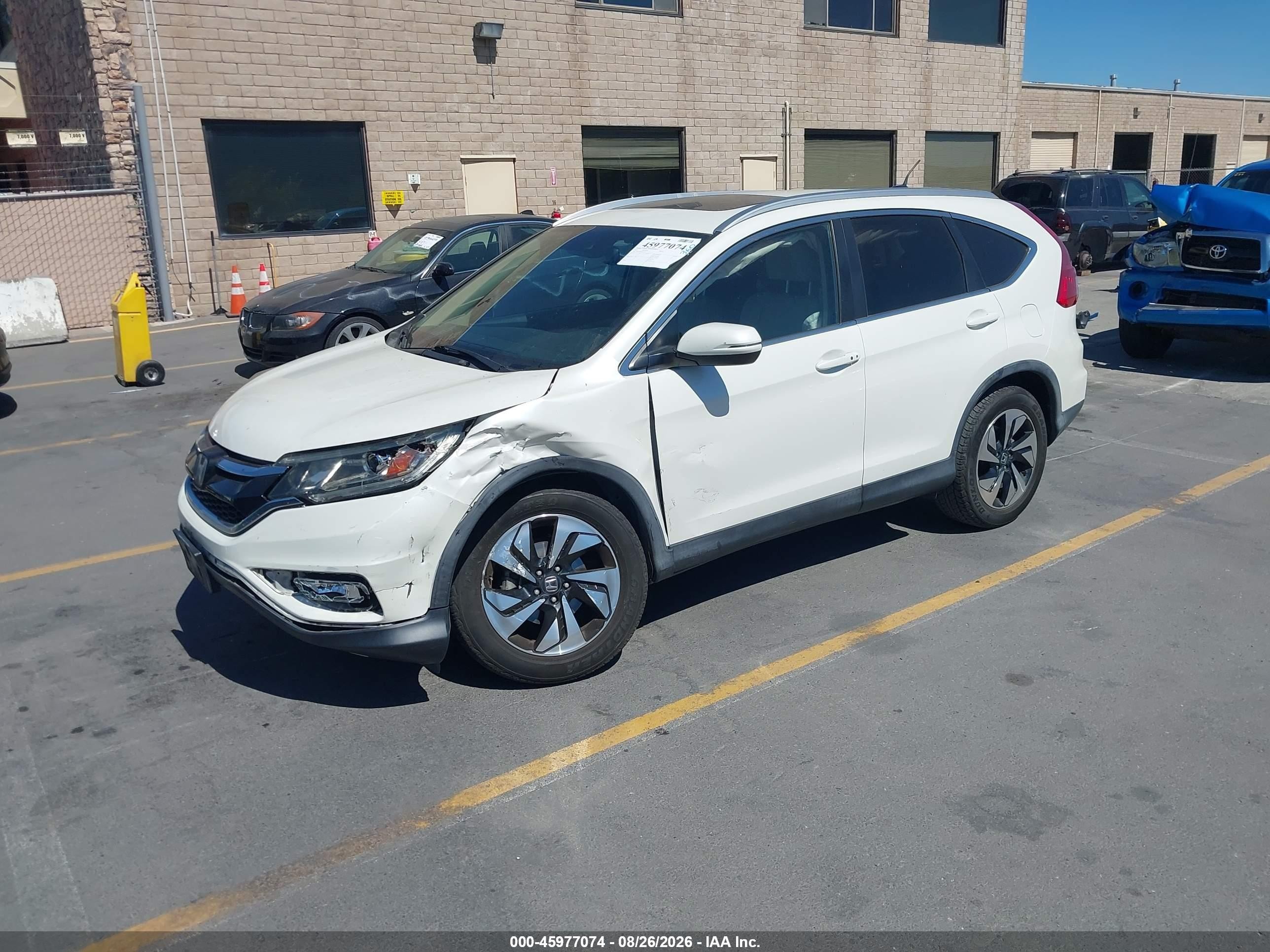 2015 Honda Cr-v Touring Белый vin: 5J6RM4H96FL033737