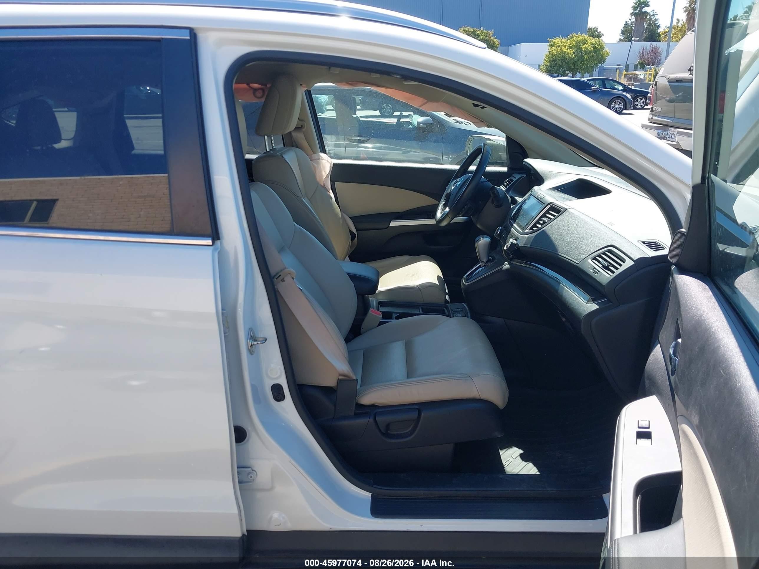 2015 Honda Cr-v Touring Белый vin: 5J6RM4H96FL033737