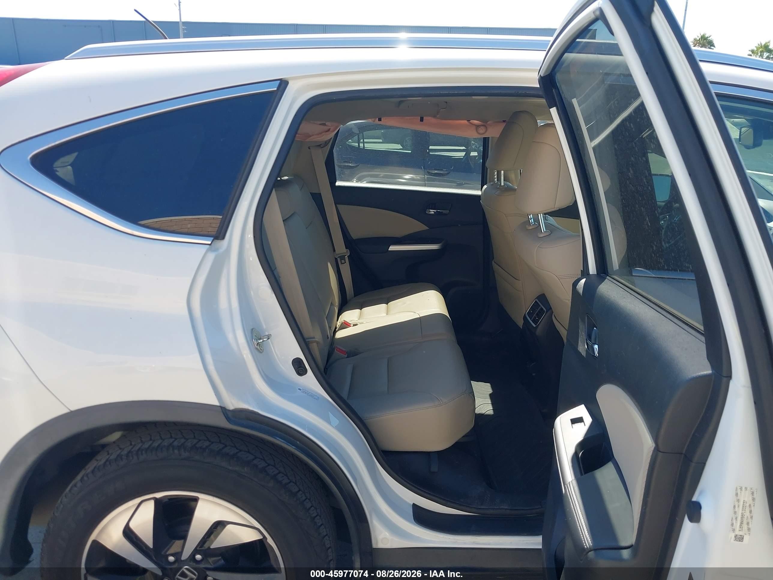 2015 Honda Cr-v Touring Белый vin: 5J6RM4H96FL033737