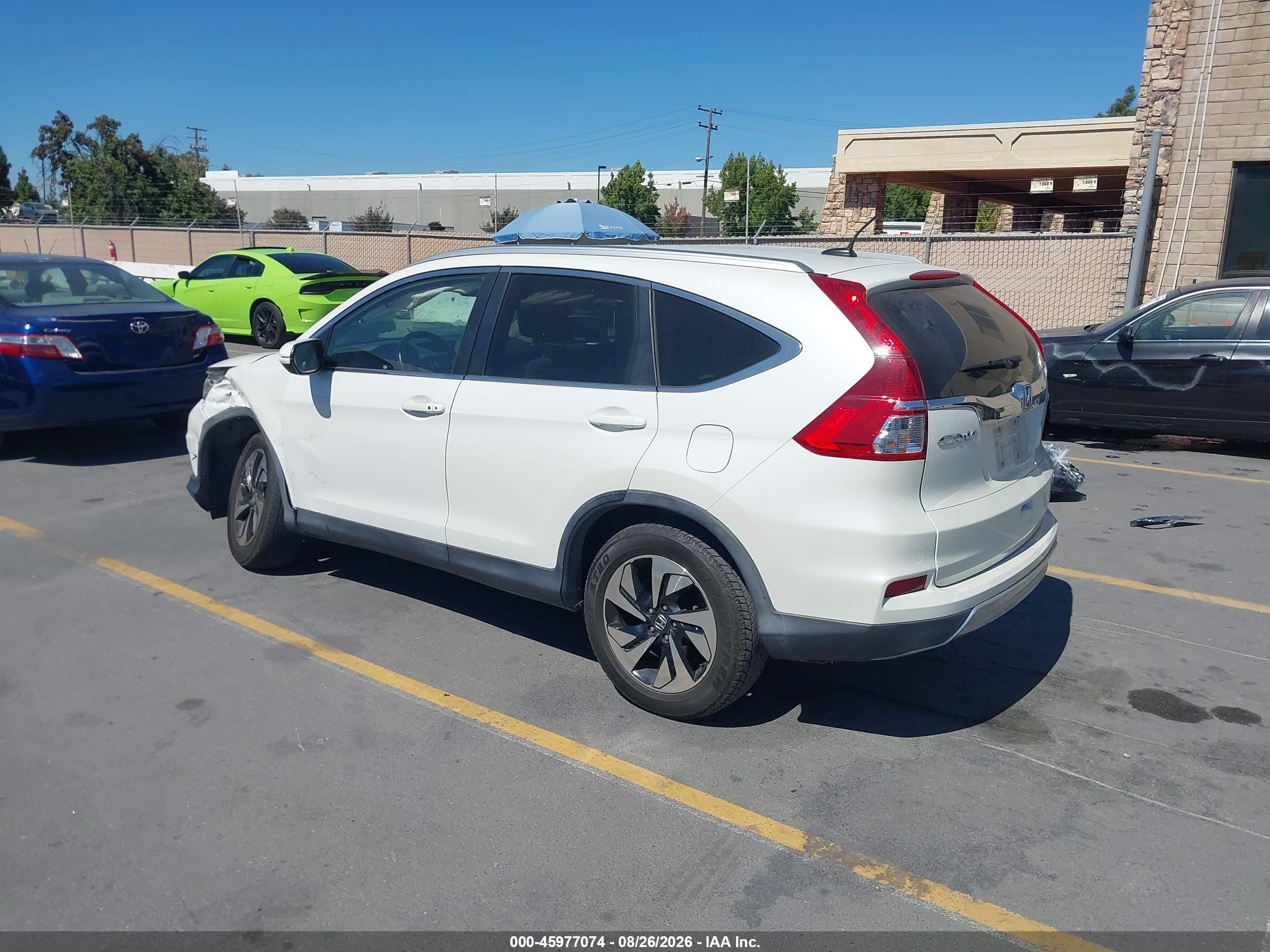 2015 Honda Cr-v Touring Белый vin: 5J6RM4H96FL033737
