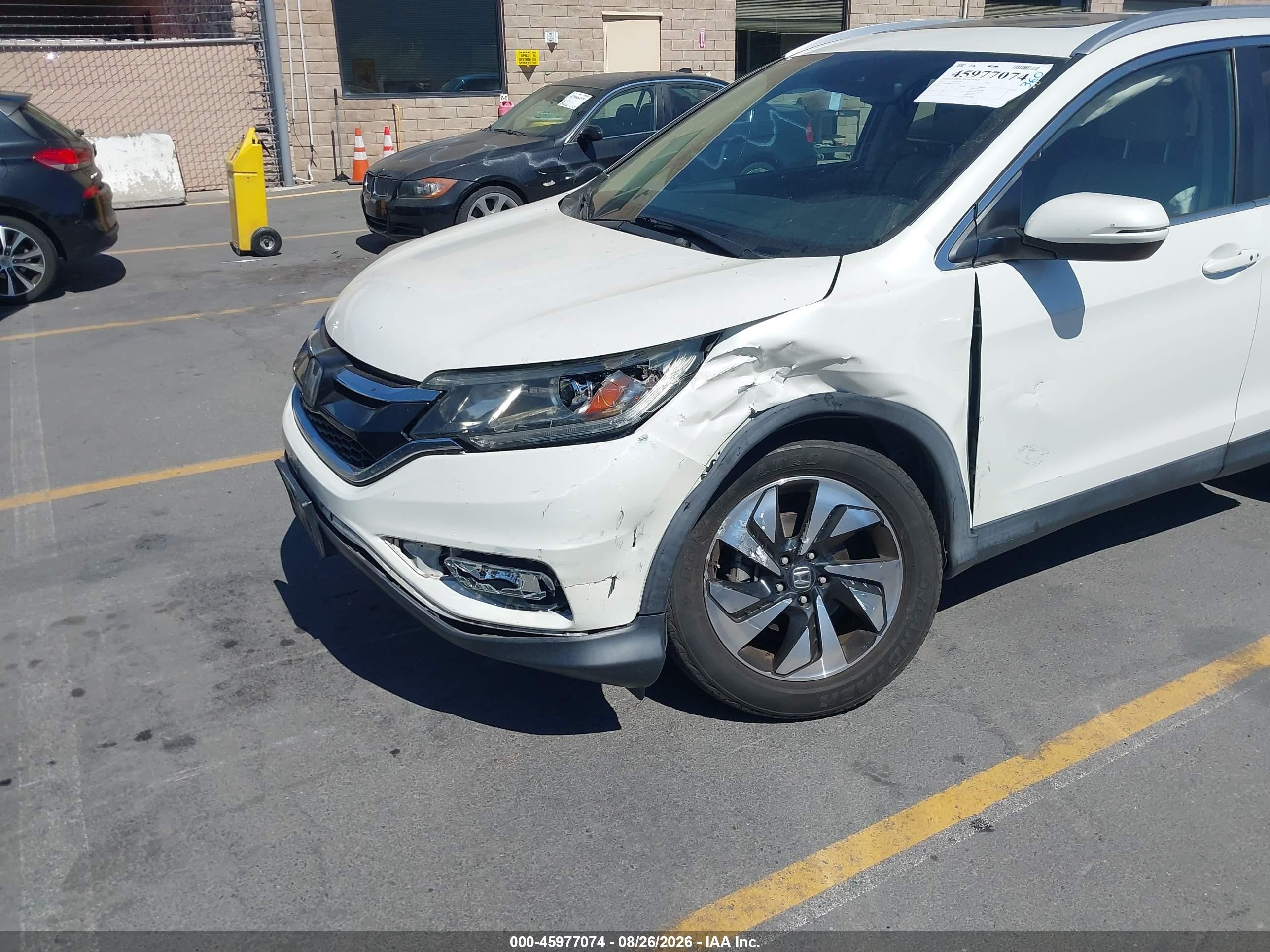 2015 Honda Cr-v Touring Белый vin: 5J6RM4H96FL033737