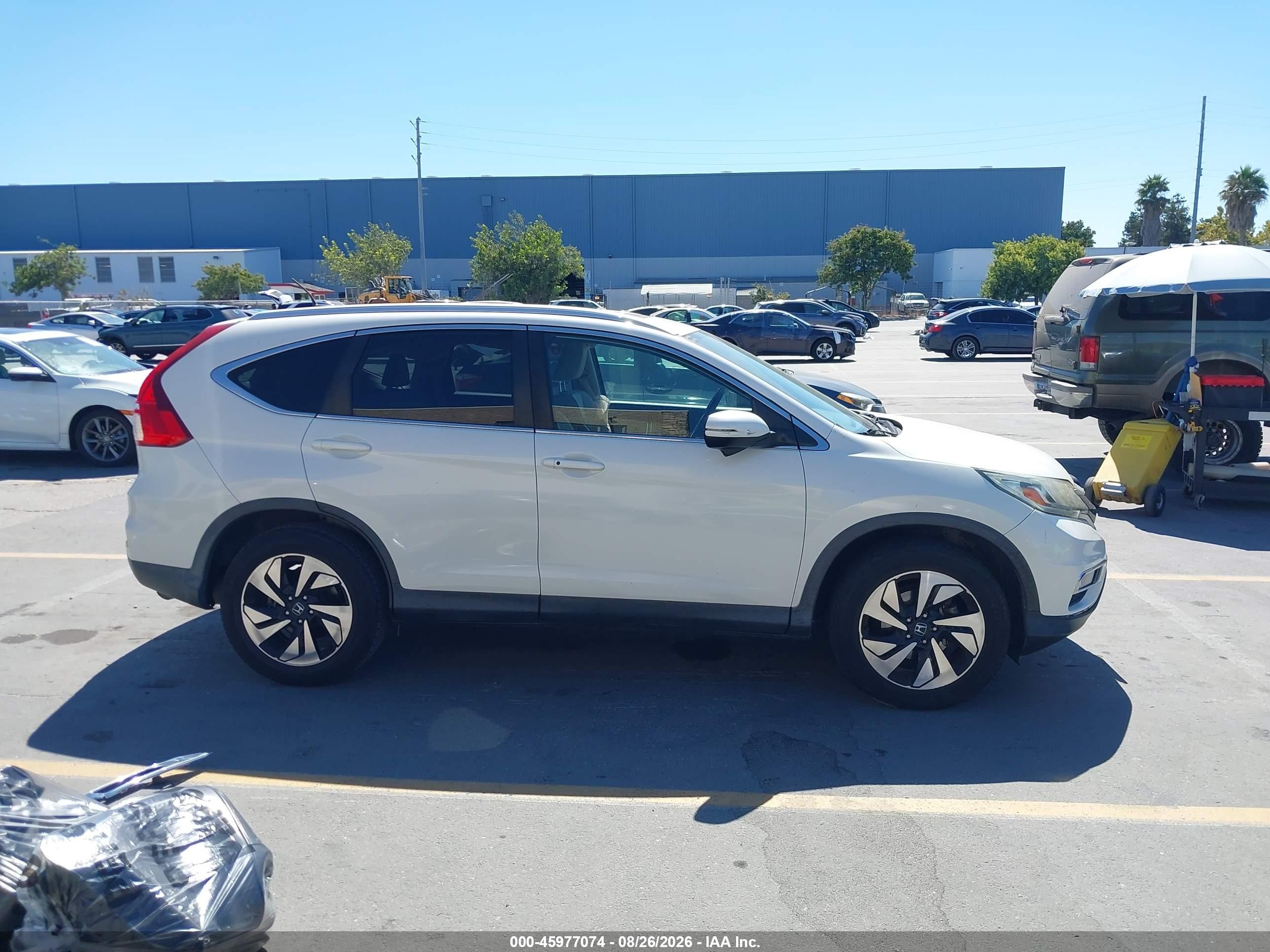 2015 Honda Cr-v Touring Белый vin: 5J6RM4H96FL033737