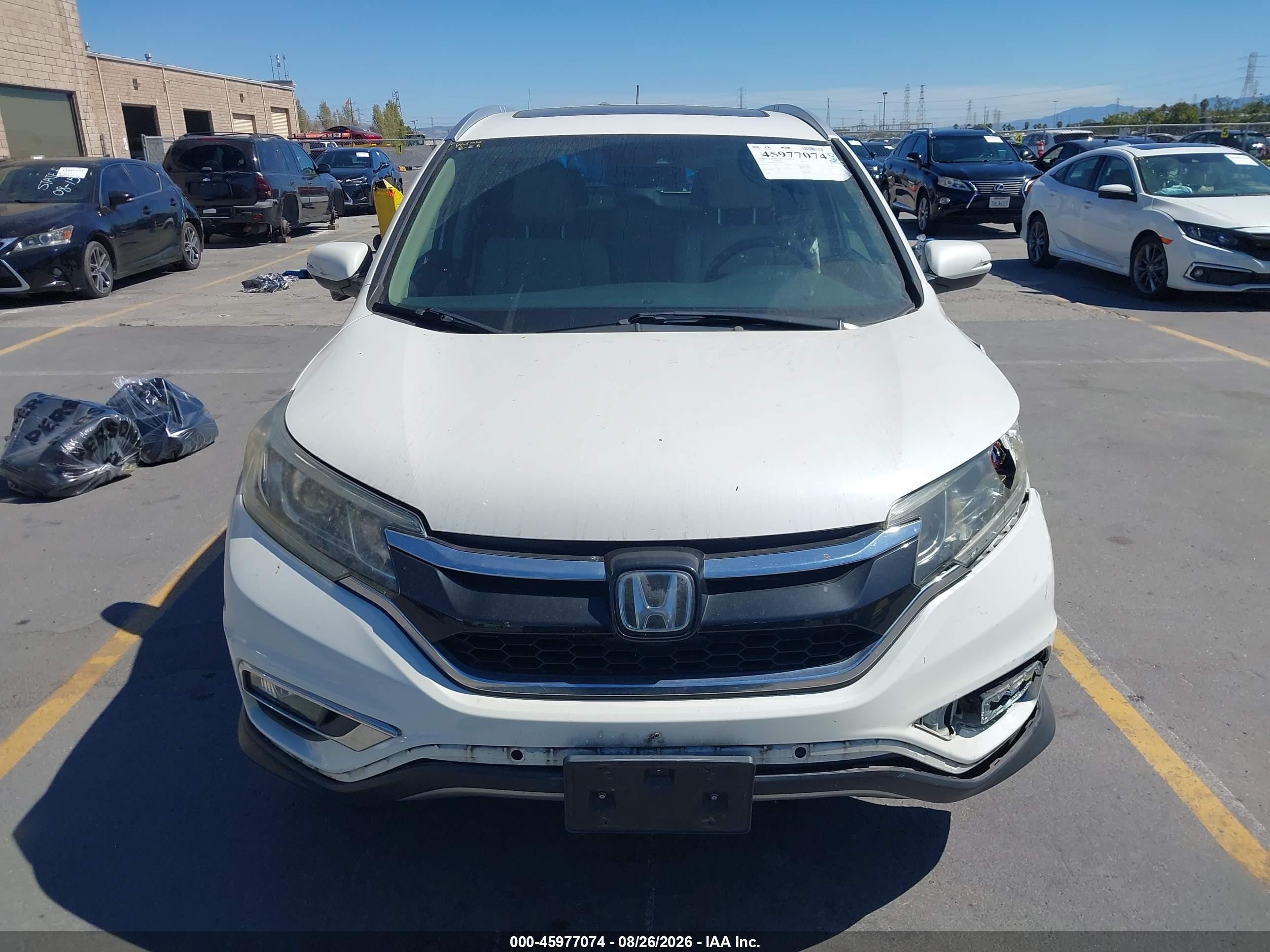 2015 Honda Cr-v Touring Белый vin: 5J6RM4H96FL033737
