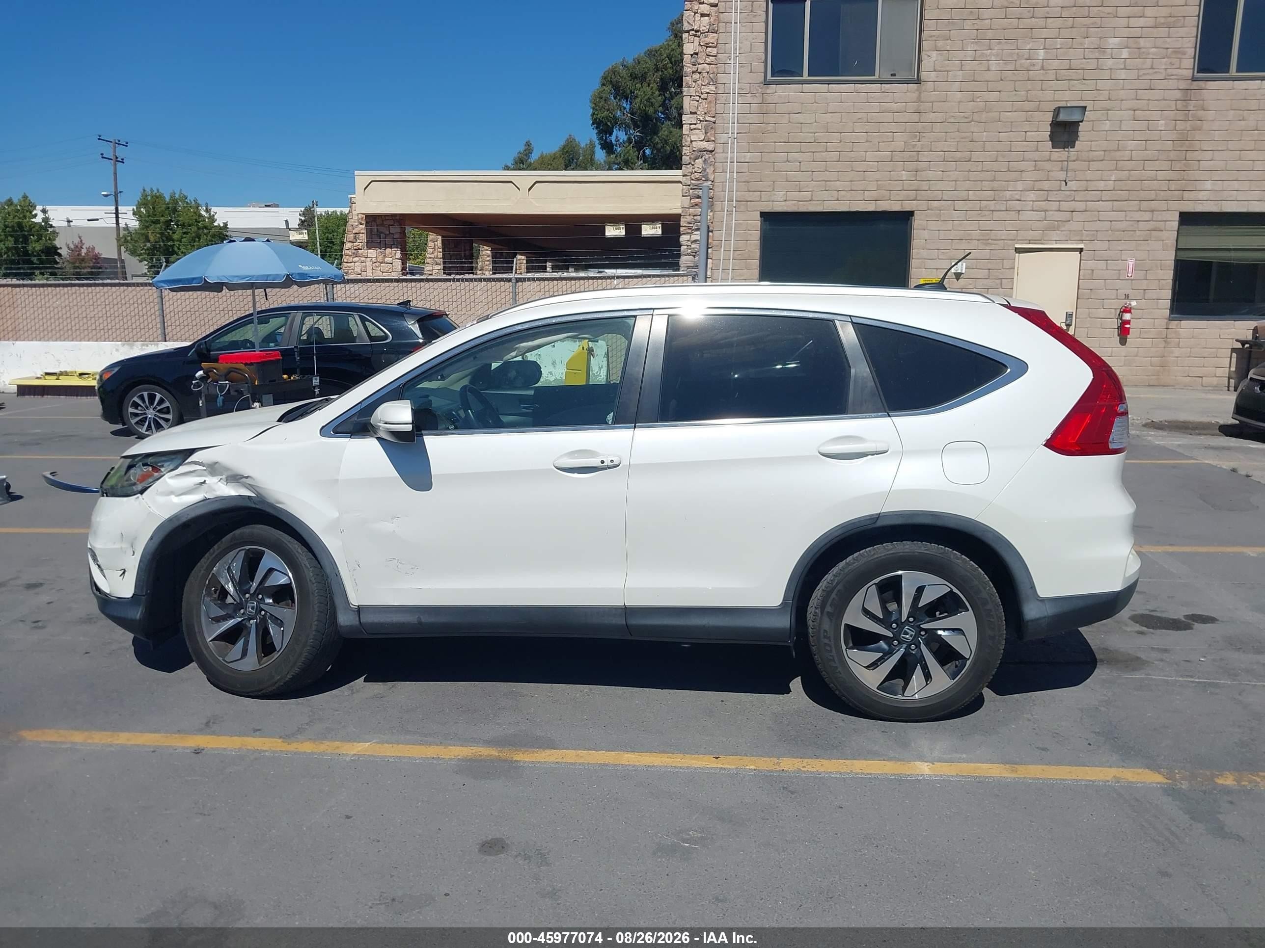 2015 Honda Cr-v Touring Белый vin: 5J6RM4H96FL033737
