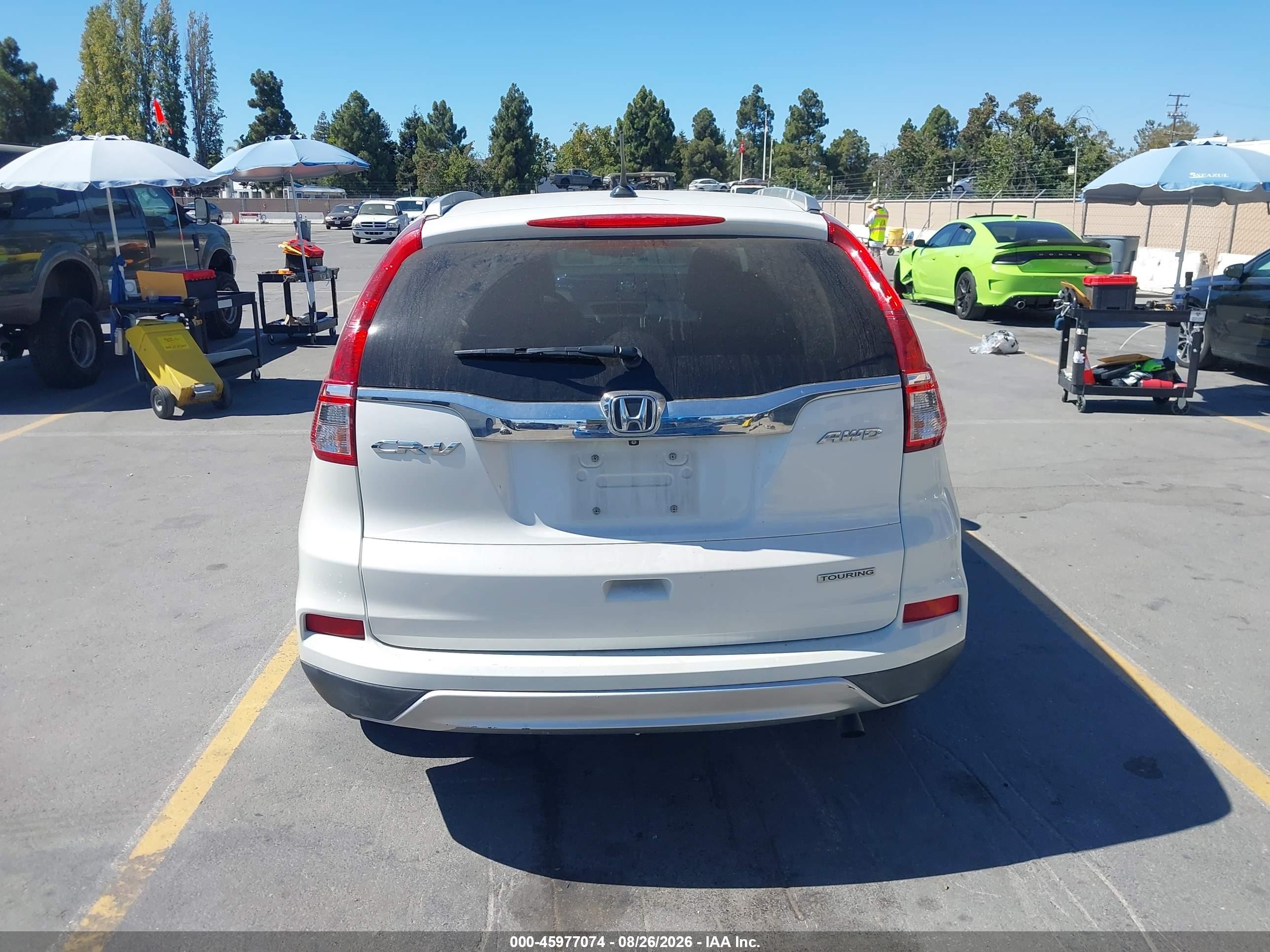 2015 Honda Cr-v Touring Белый vin: 5J6RM4H96FL033737