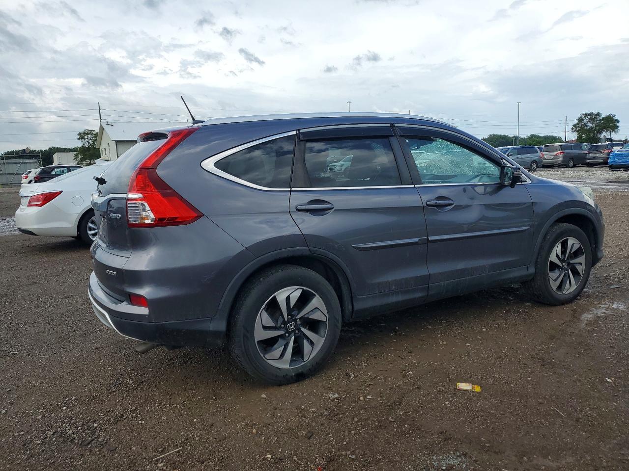 2015 Honda Cr-v Touring Silver vin: 5J6RM4H96FL045936