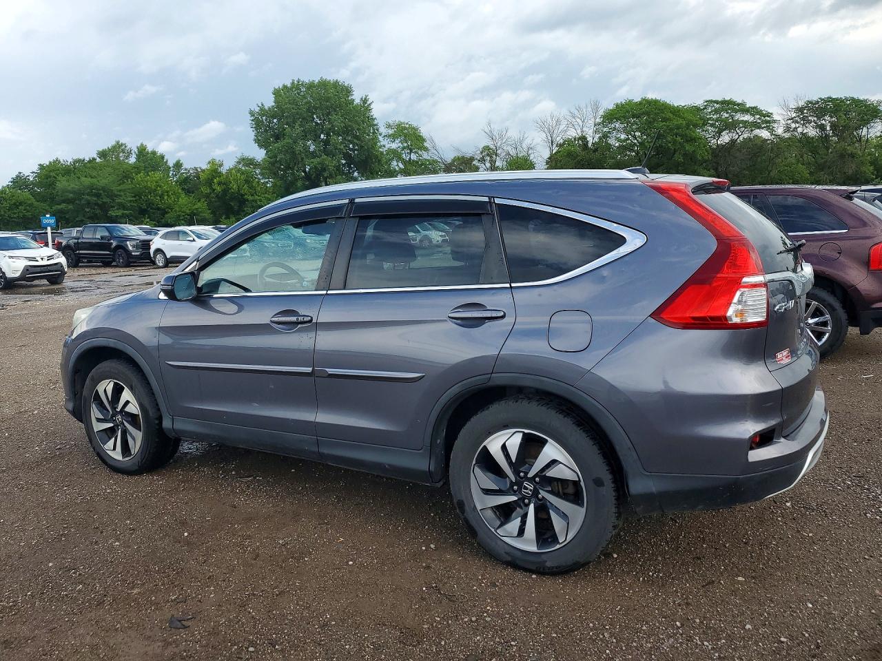 2015 Honda Cr-v Touring Silver vin: 5J6RM4H96FL045936