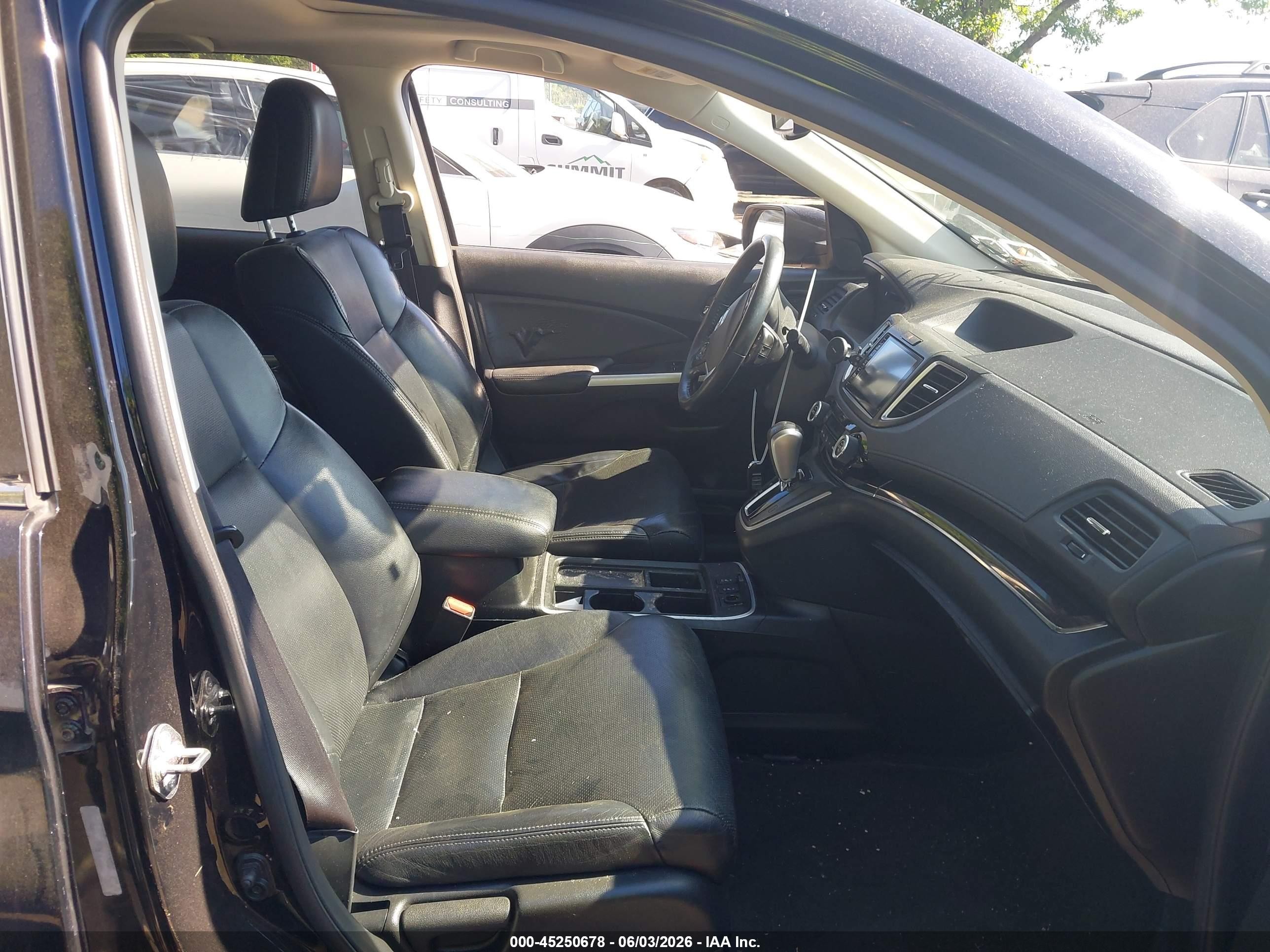 2015 Honda Cr-v Touring Black vin: 5J6RM4H96FL065359