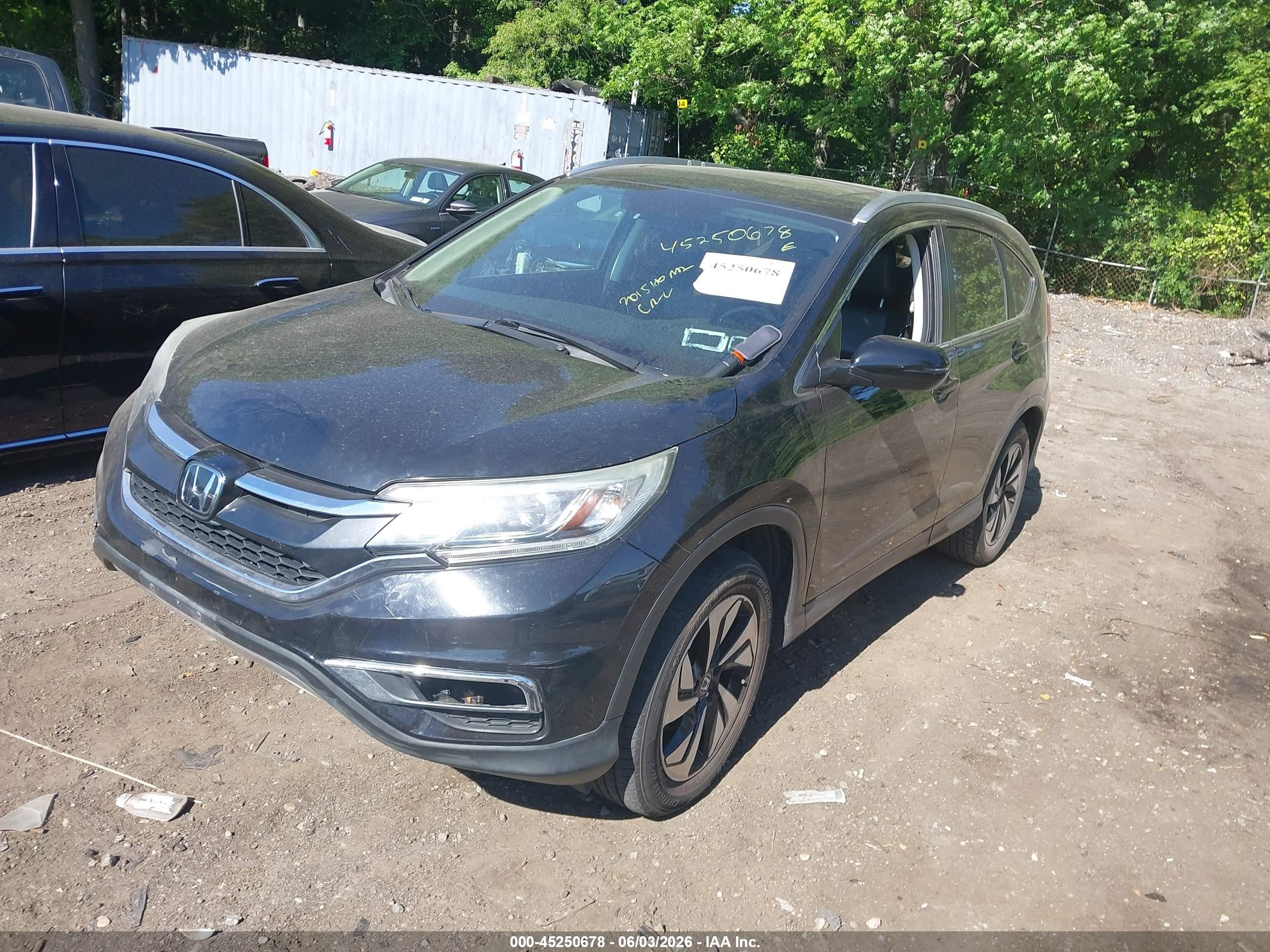 2015 Honda Cr-v Touring Black vin: 5J6RM4H96FL065359