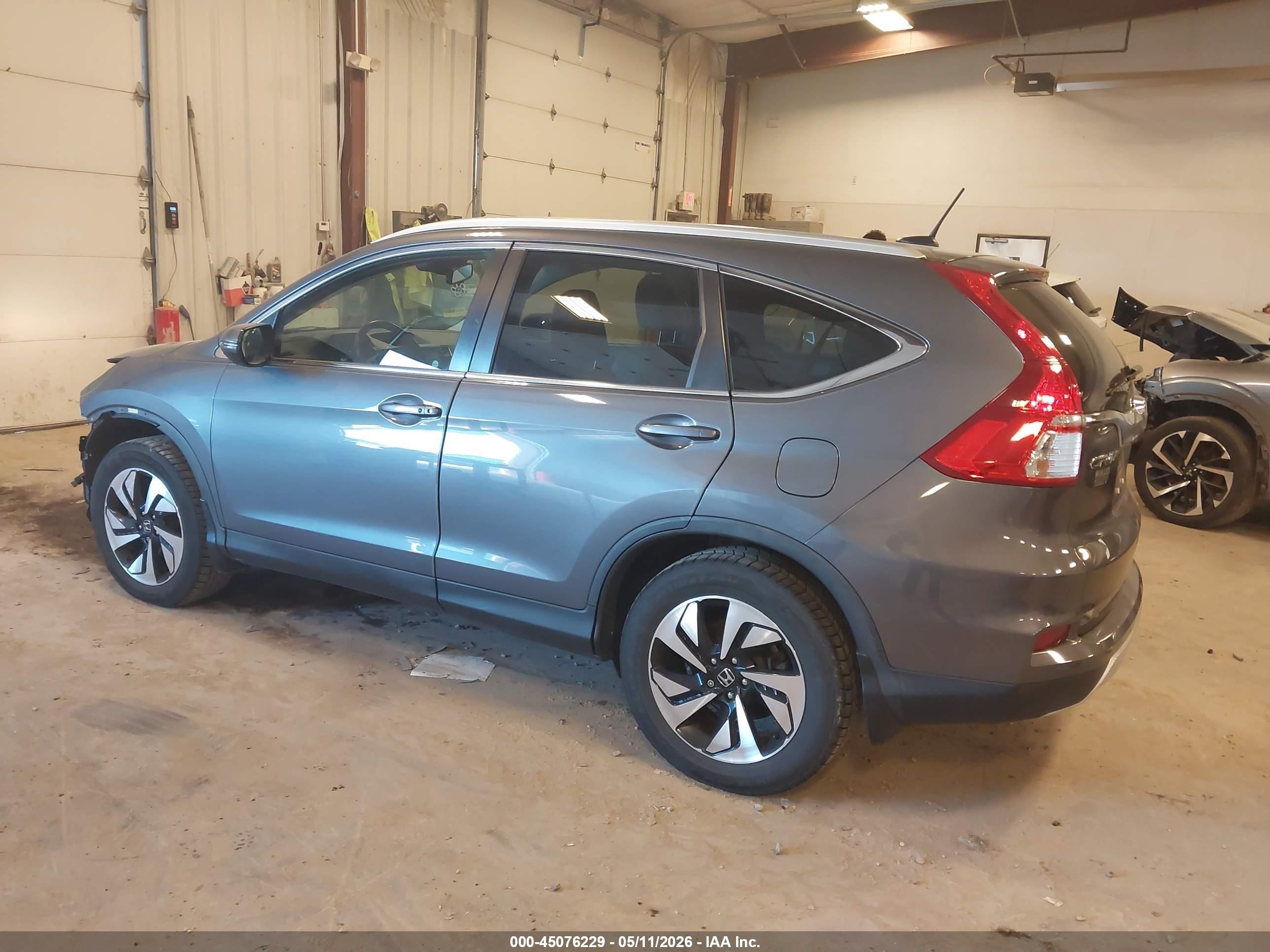 2015 Honda Cr-v Touring Gray vin: 5J6RM4H96FL066530