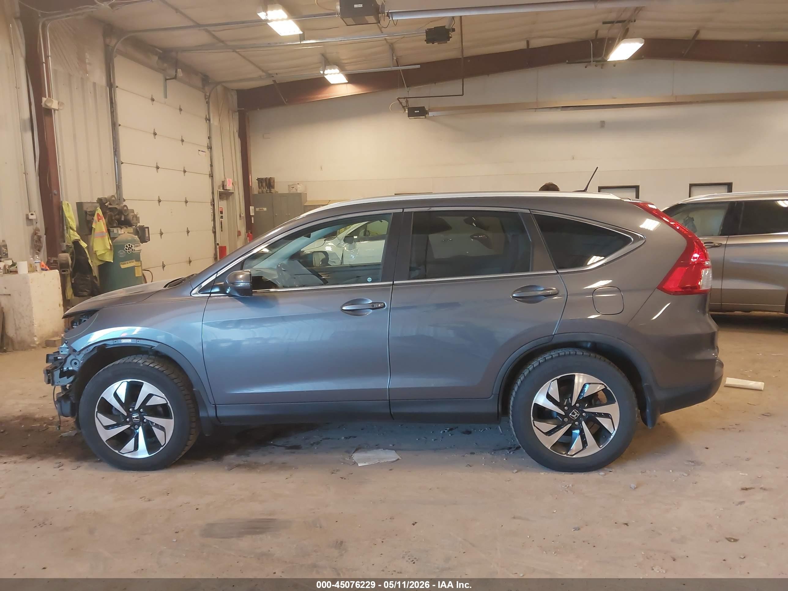 2015 Honda Cr-v Touring Gray vin: 5J6RM4H96FL066530