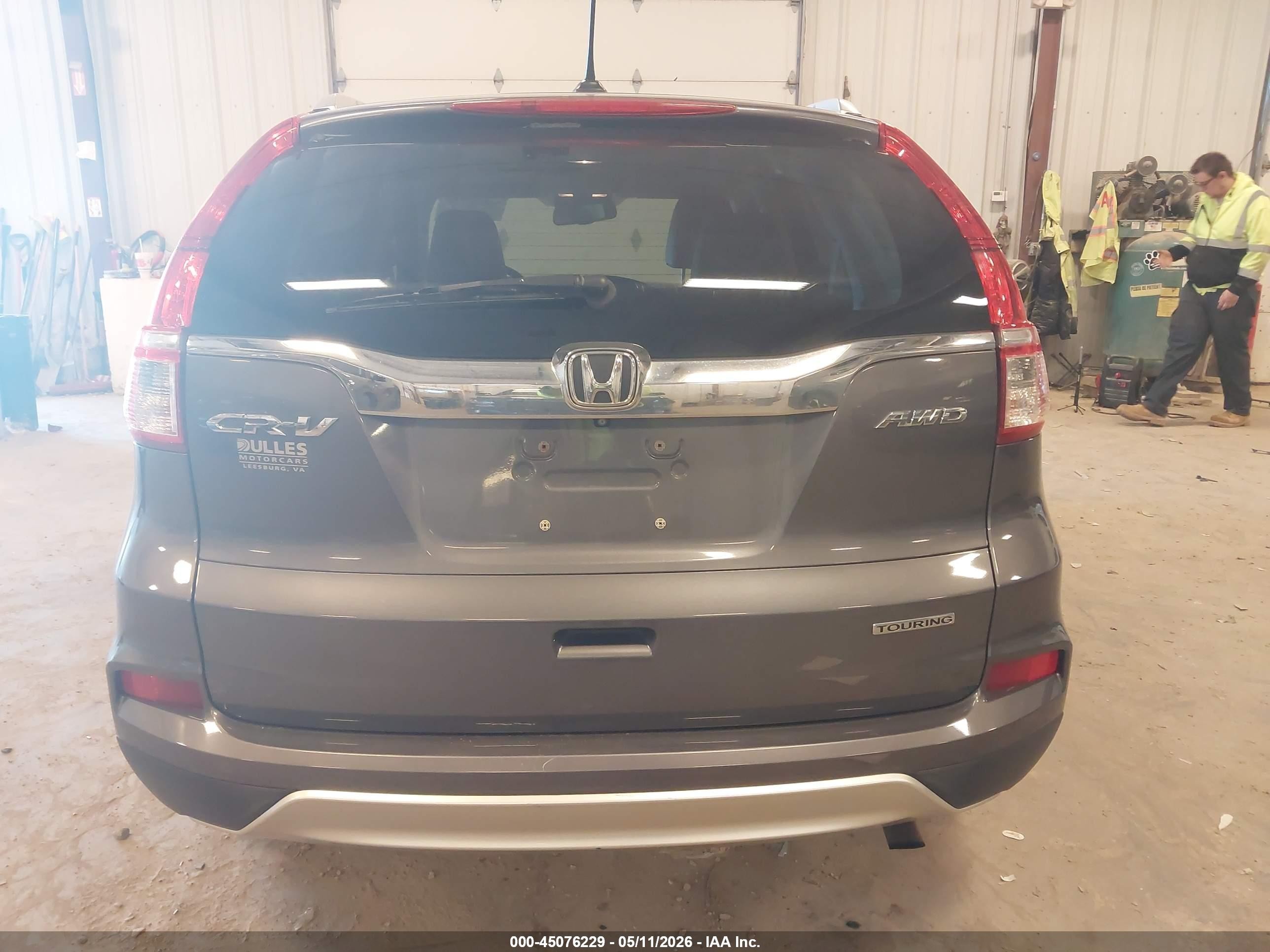 2015 Honda Cr-v Touring Gray vin: 5J6RM4H96FL066530