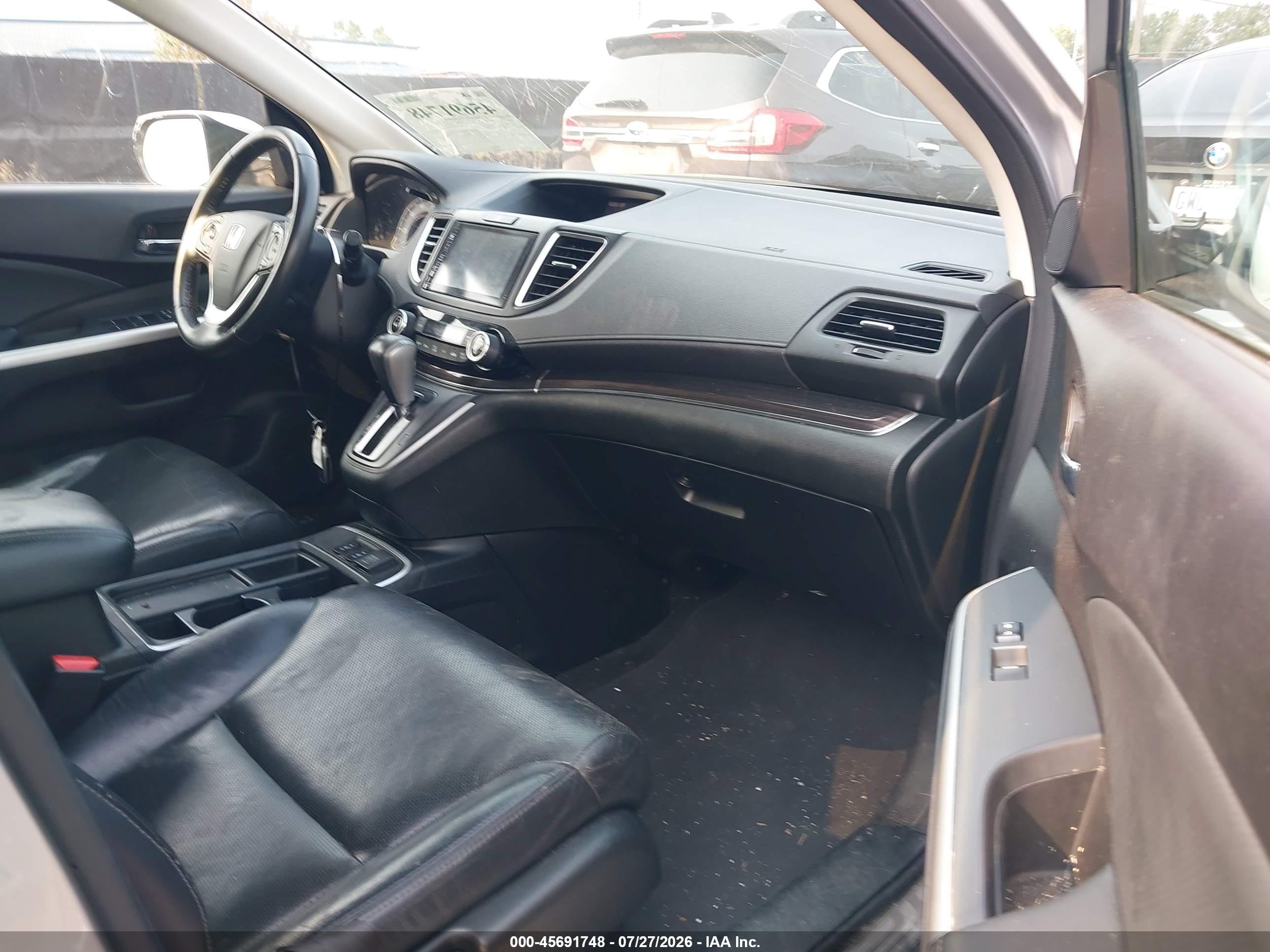 2015 Honda Cr-v Touring Серебряный vin: 5J6RM4H96FL073638