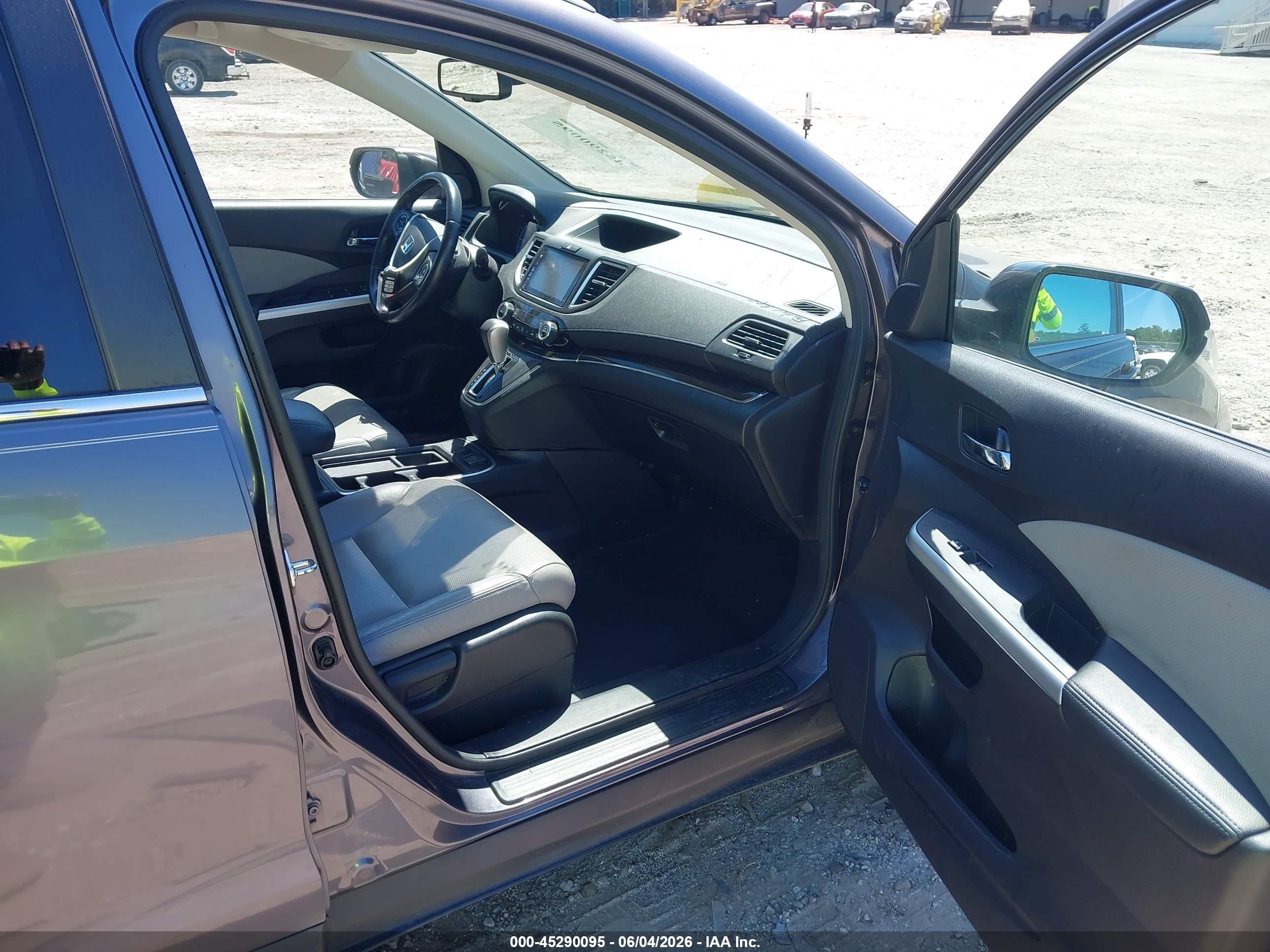 2015 Honda Cr-v Touring Gray vin: 5J6RM4H96FL100496