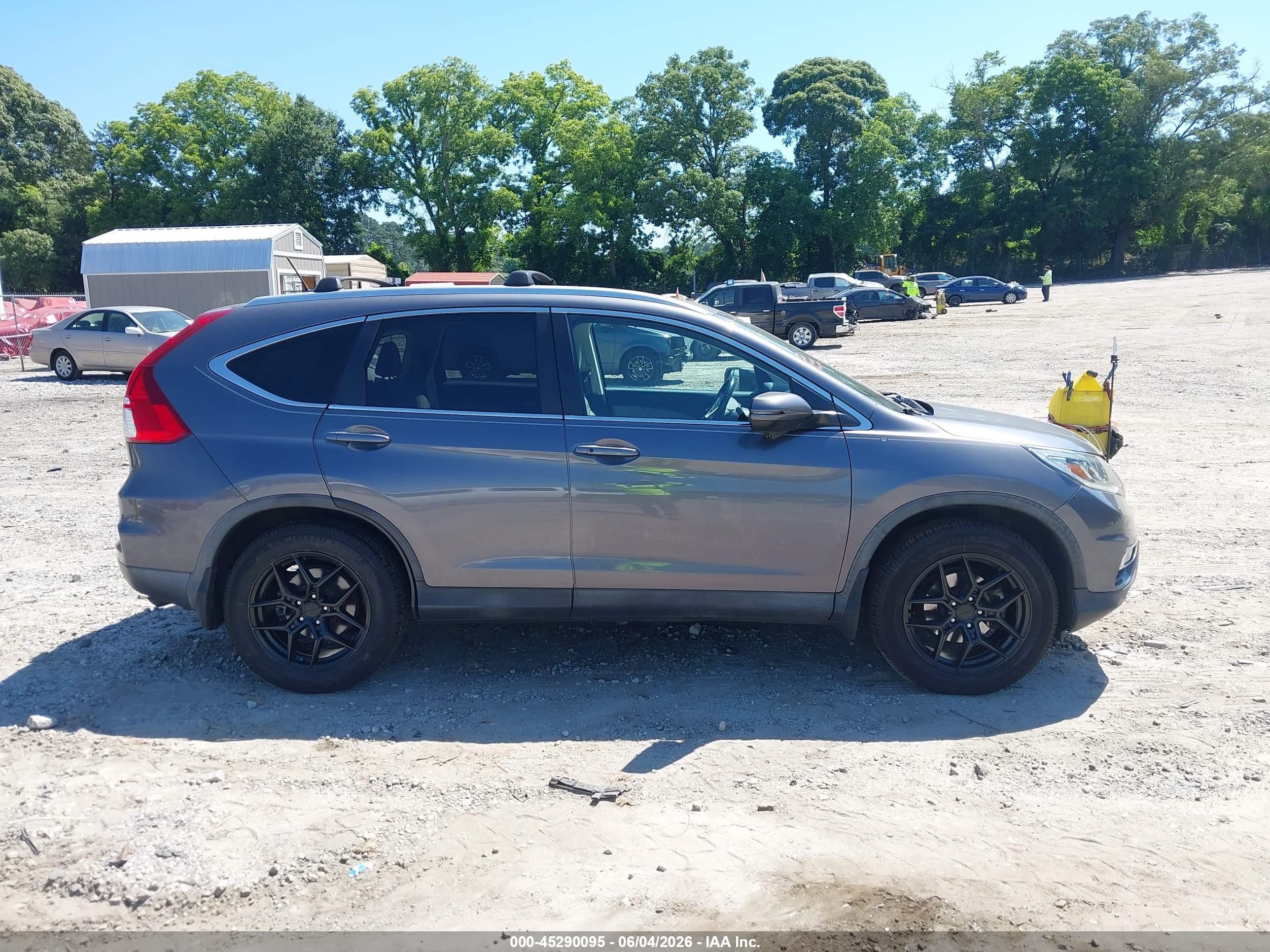 2015 Honda Cr-v Touring Gray vin: 5J6RM4H96FL100496