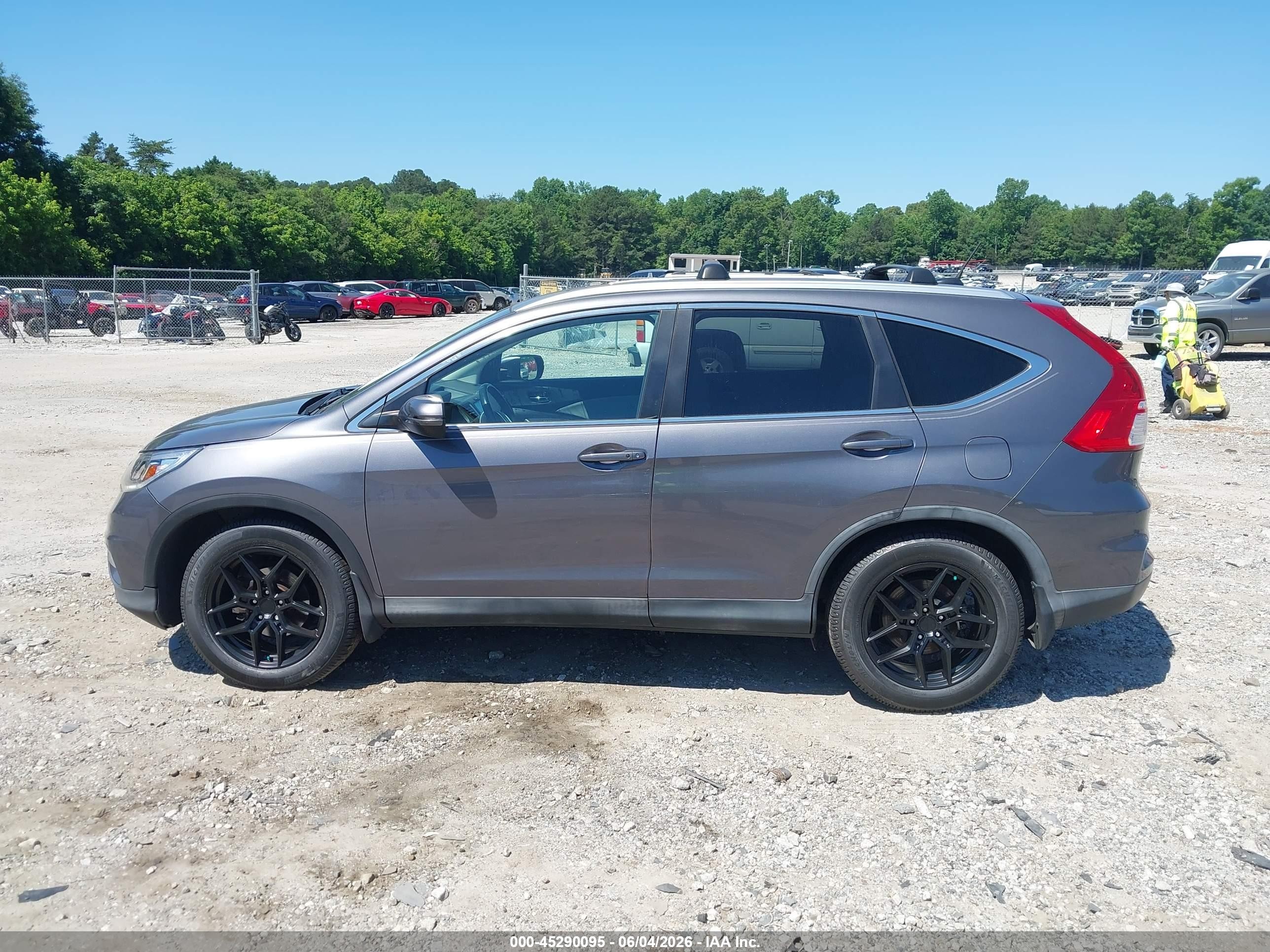 2015 Honda Cr-v Touring Gray vin: 5J6RM4H96FL100496