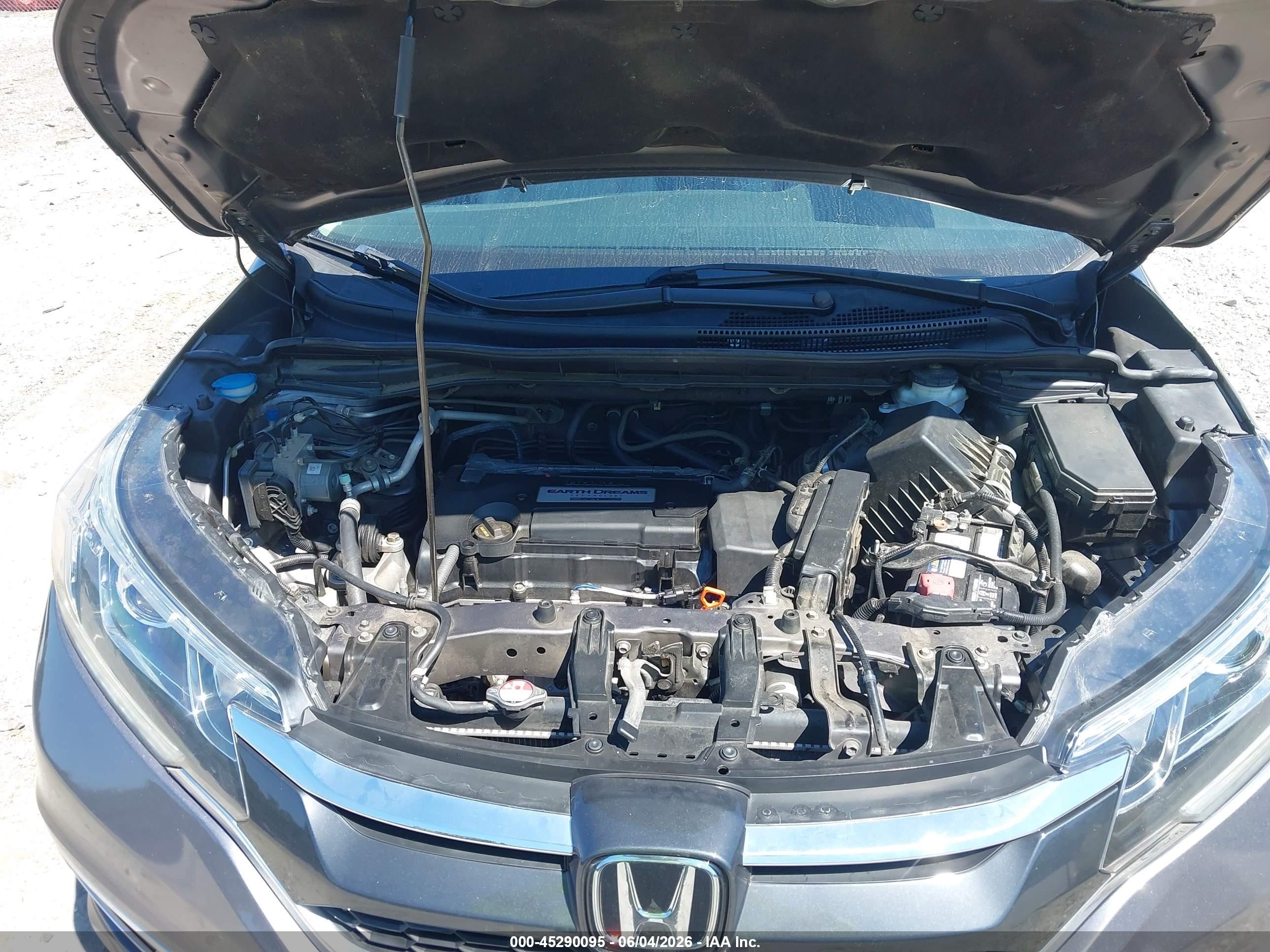 2015 Honda Cr-v Touring Gray vin: 5J6RM4H96FL100496