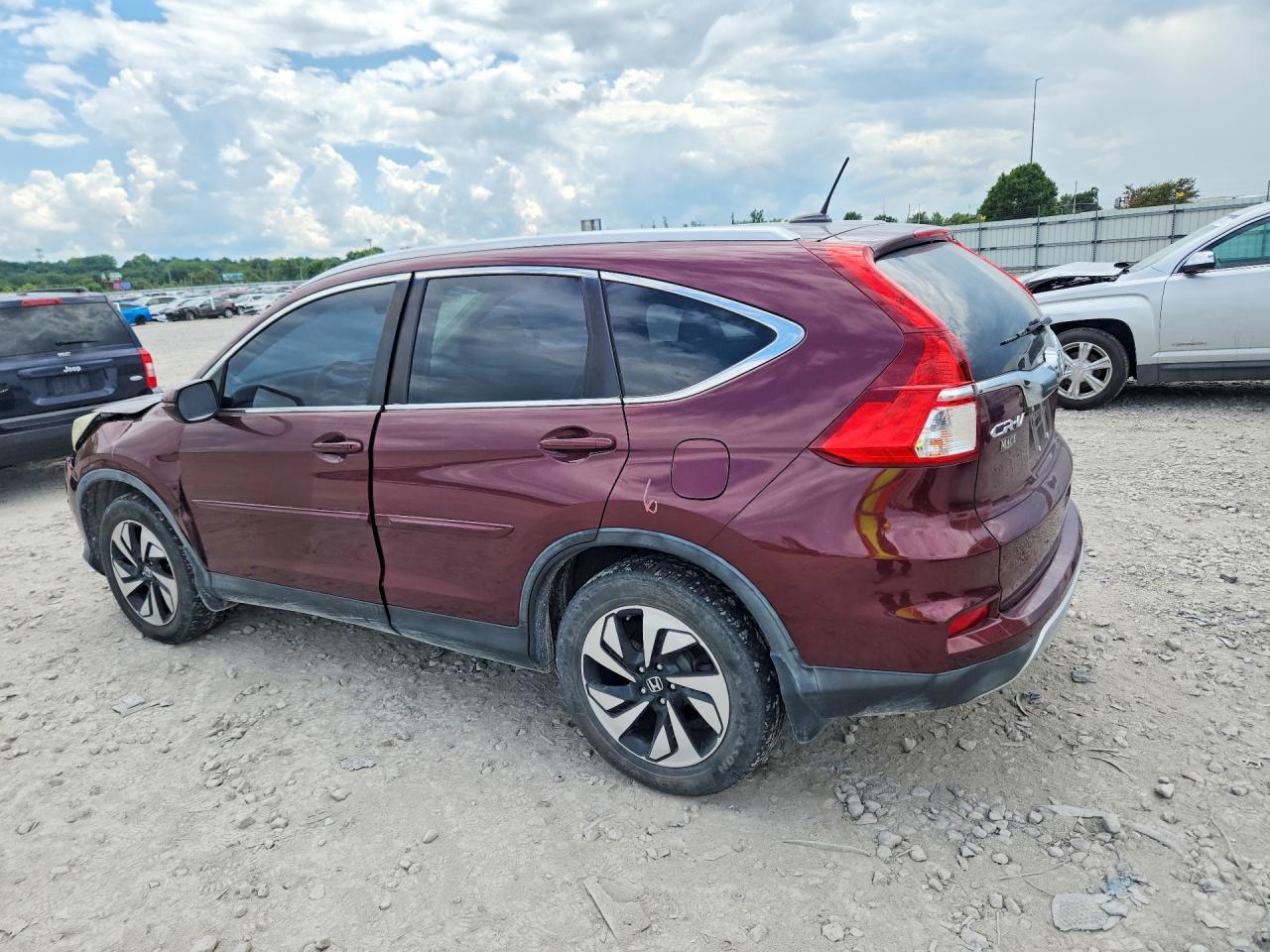 2015 Honda Cr-v Touring Burgundy vin: 5J6RM4H96FL101387