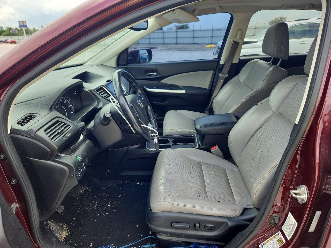 2015 Honda Cr-v Touring Burgundy vin: 5J6RM4H96FL101387