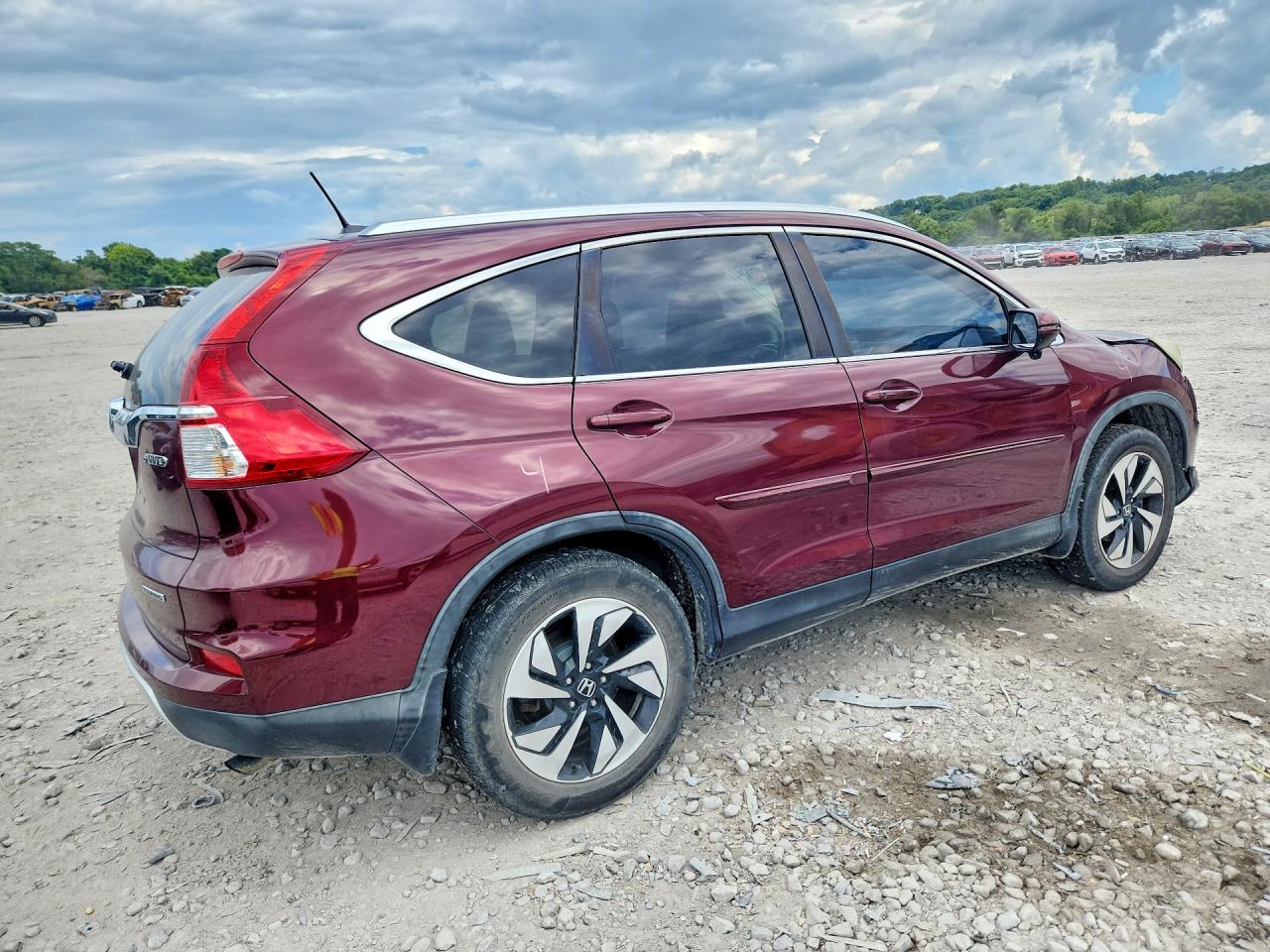 2015 Honda Cr-v Touring Burgundy vin: 5J6RM4H96FL101387