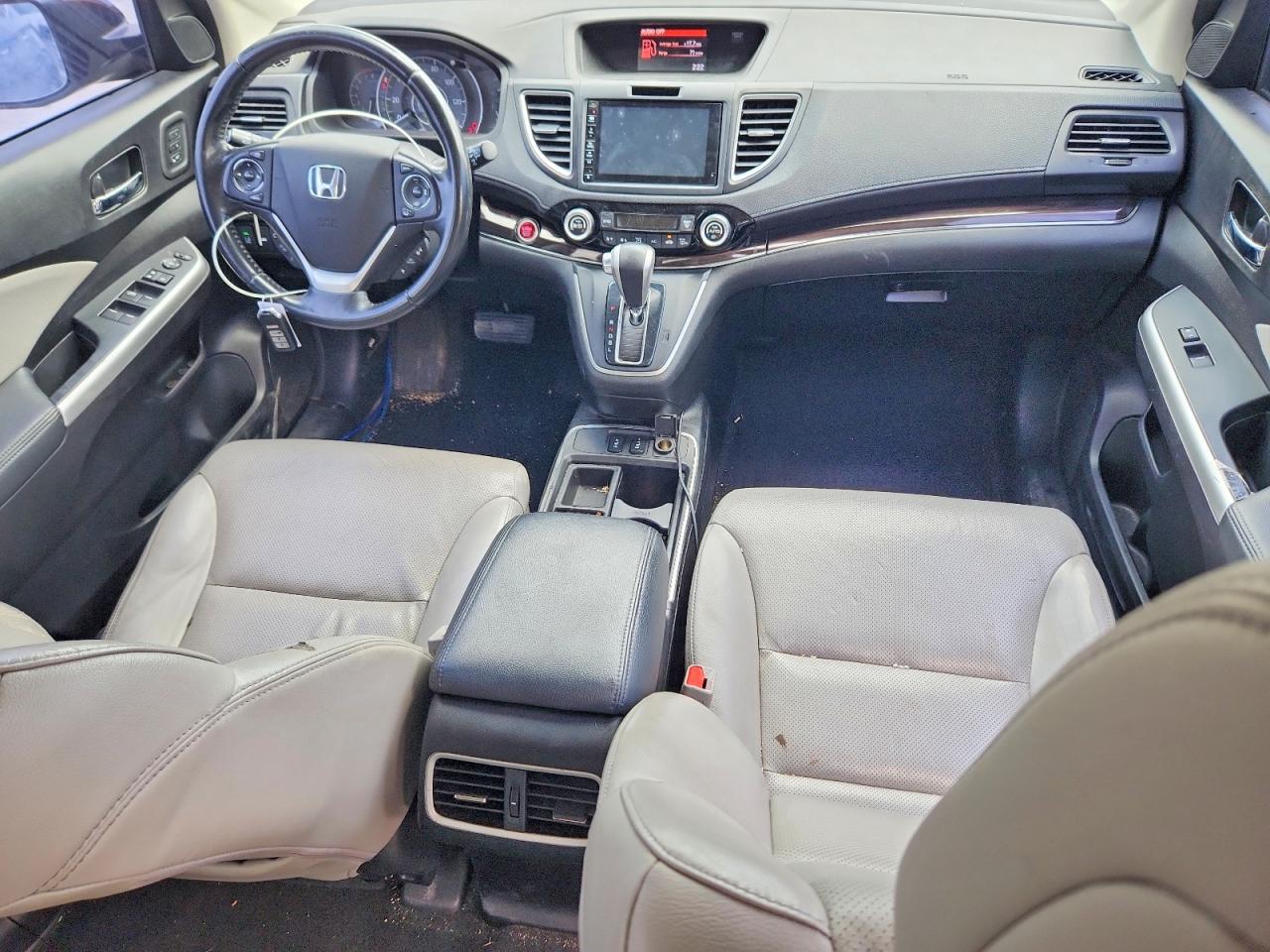 2015 Honda Cr-v Touring Burgundy vin: 5J6RM4H96FL101387