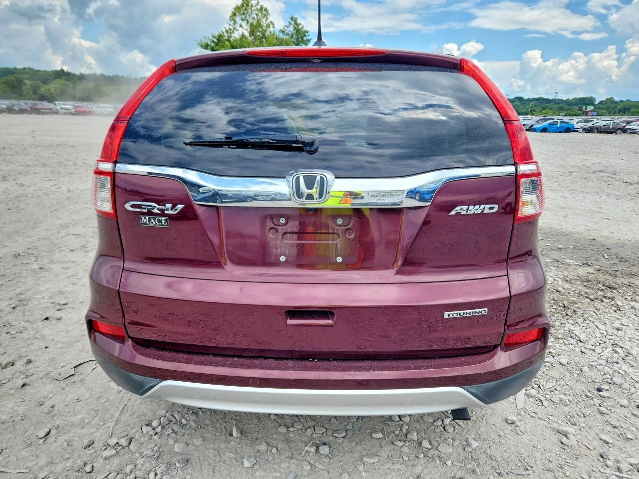 2015 Honda Cr-v Touring Burgundy vin: 5J6RM4H96FL101387