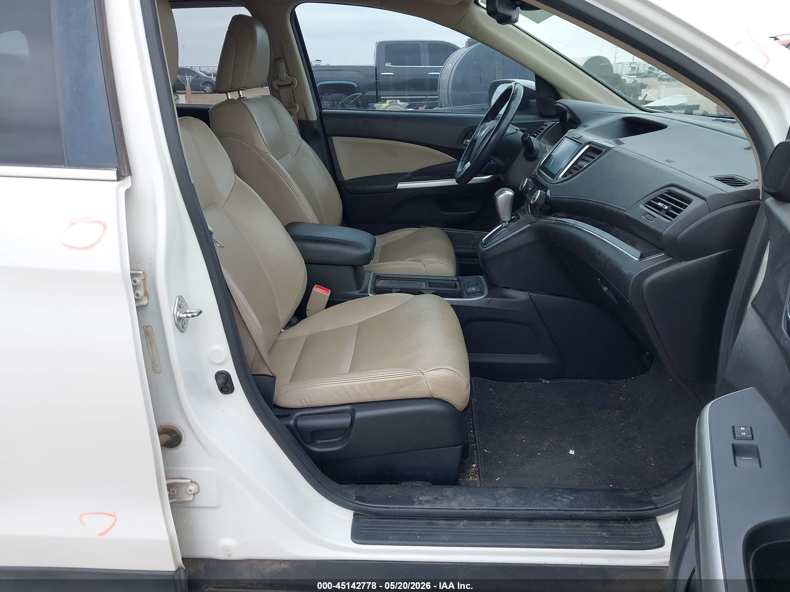 2015 Honda Cr-v Touring Белый vin: 5J6RM4H96FL128914