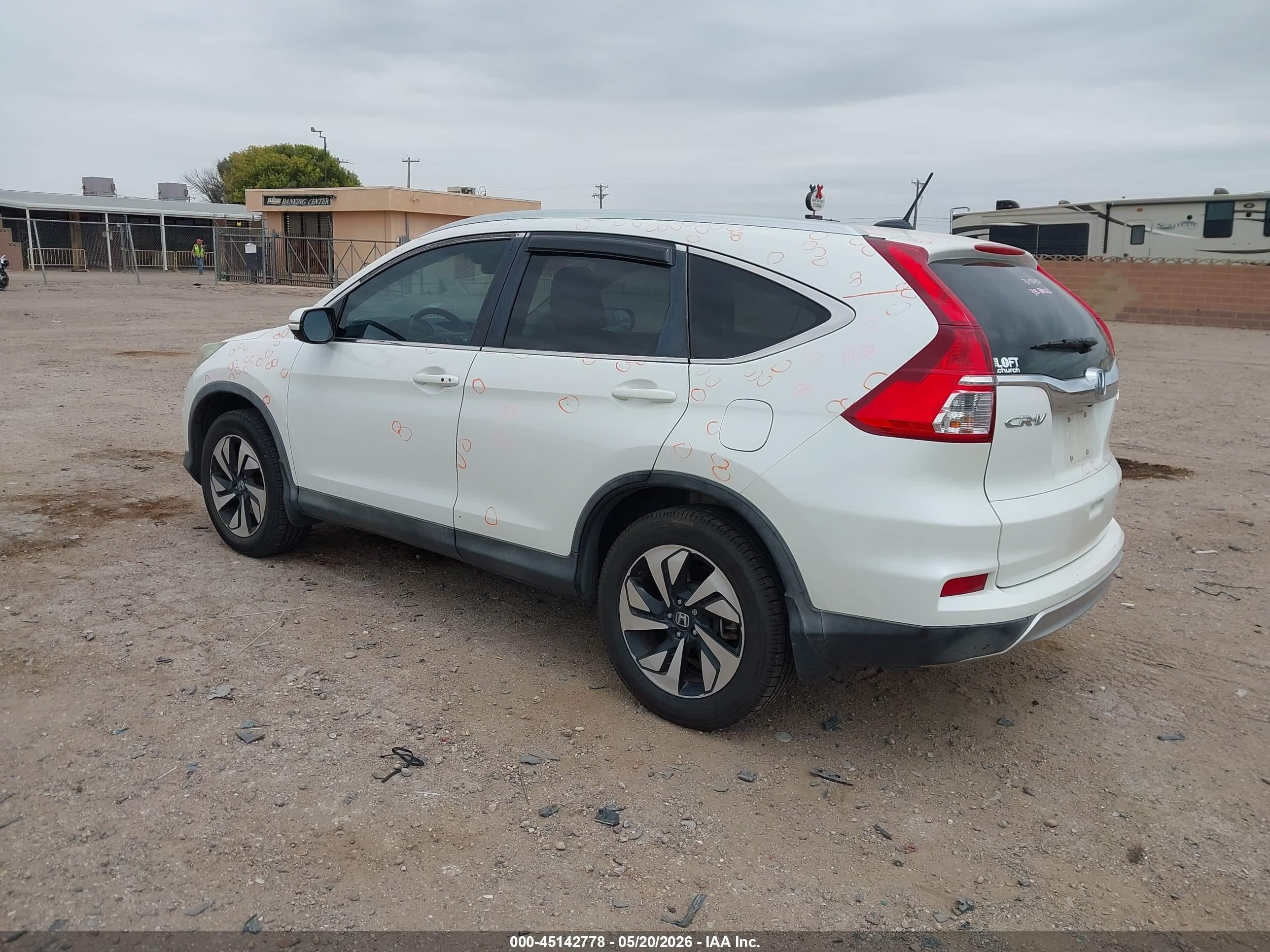 2015 Honda Cr-v Touring Белый vin: 5J6RM4H96FL128914