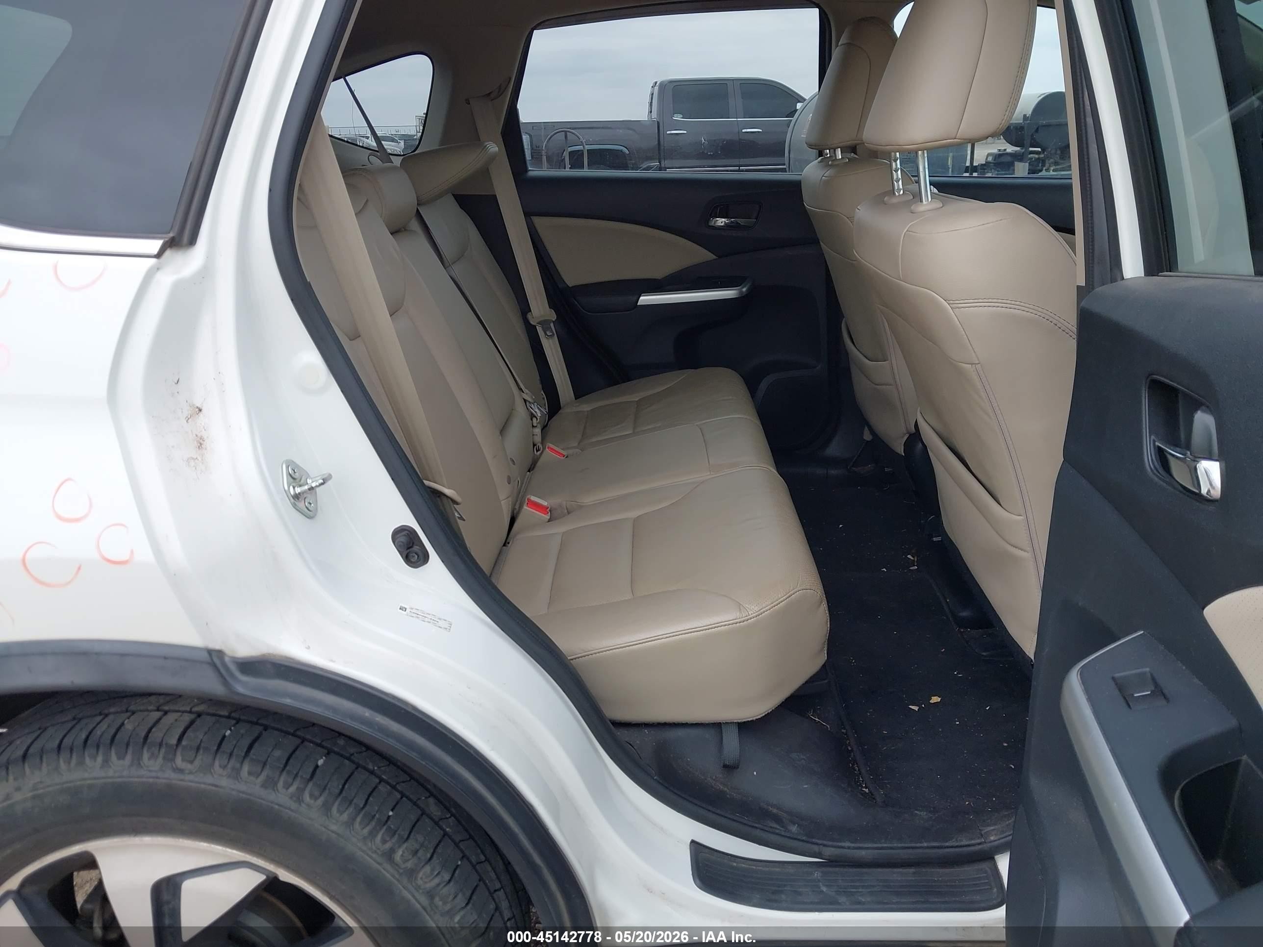 2015 Honda Cr-v Touring Белый vin: 5J6RM4H96FL128914
