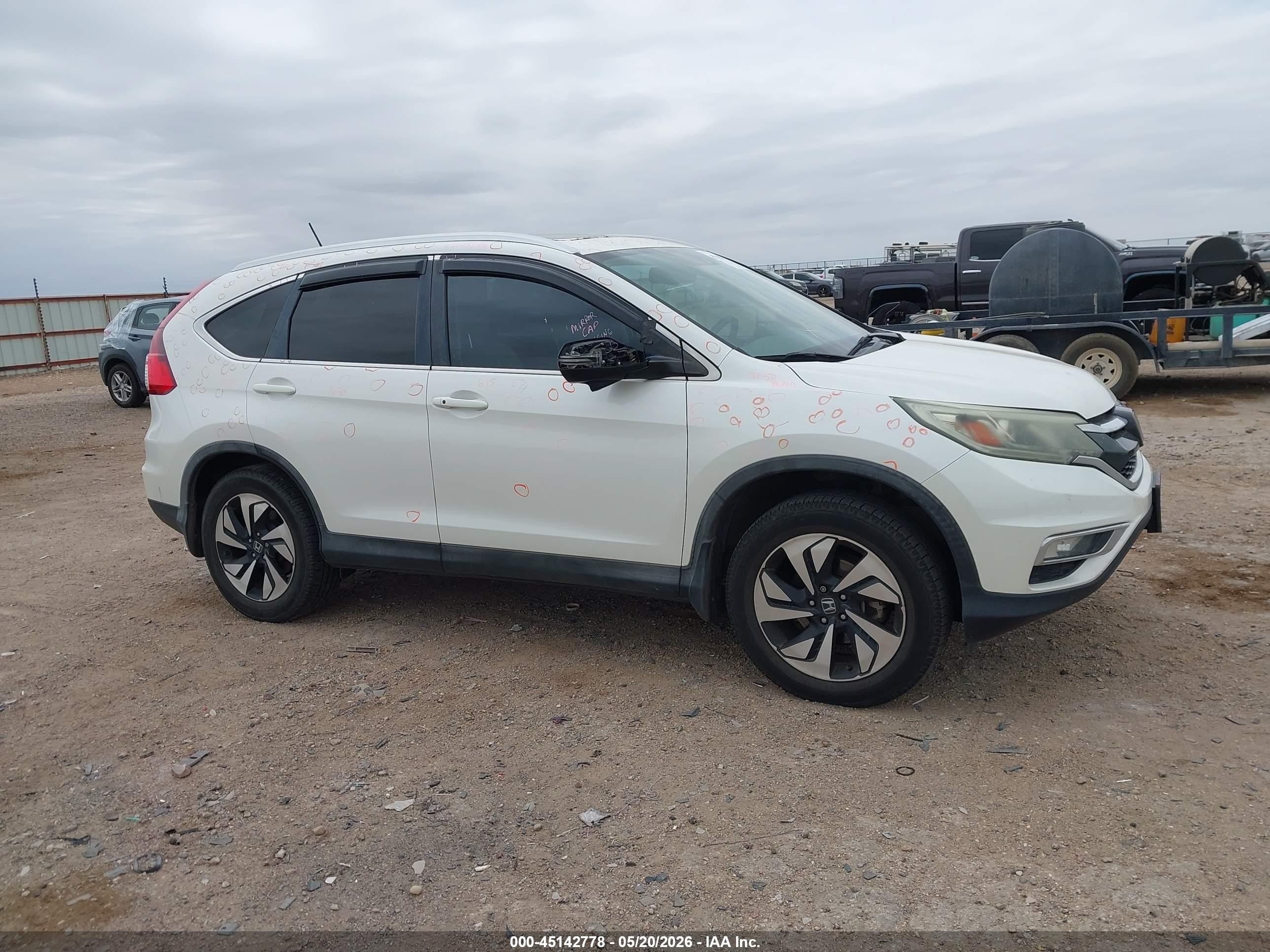 2015 Honda Cr-v Touring Белый vin: 5J6RM4H96FL128914