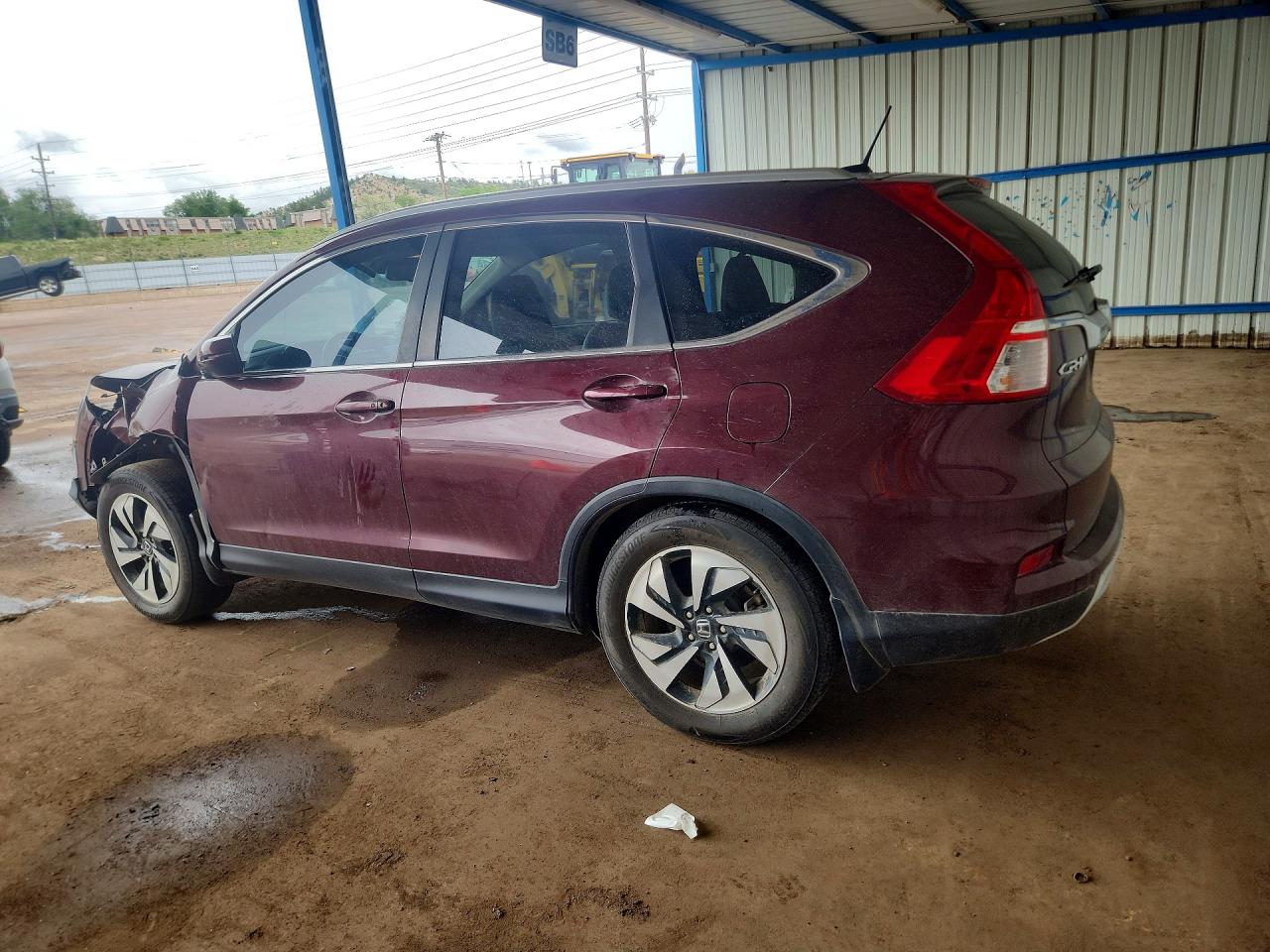 2015 Honda Cr-v Touring Red vin: 5J6RM4H97FL034850