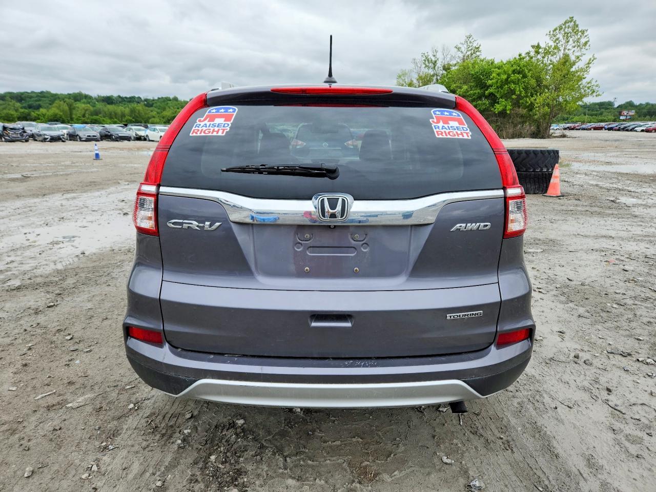 2015 Honda Cr-v Touring Серый vin: 5J6RM4H97FL064818