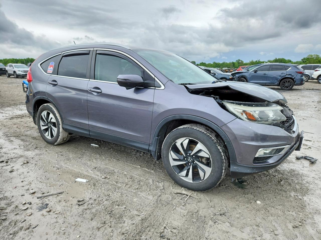 2015 Honda Cr-v Touring Серый vin: 5J6RM4H97FL064818