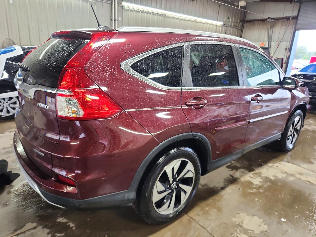 2015 Honda Cr-v Touring Maroon vin: 5J6RM4H97FL066004