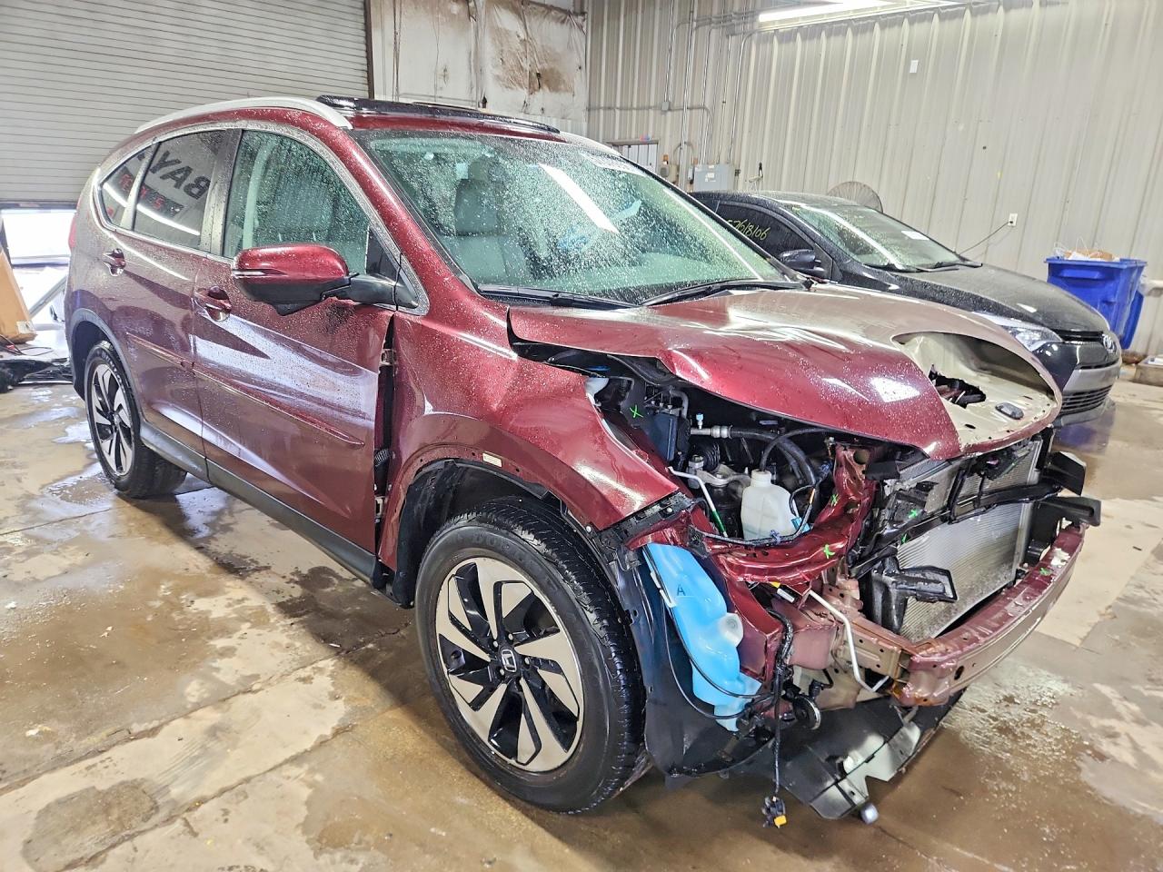 2015 Honda Cr-v Touring Maroon vin: 5J6RM4H97FL066004