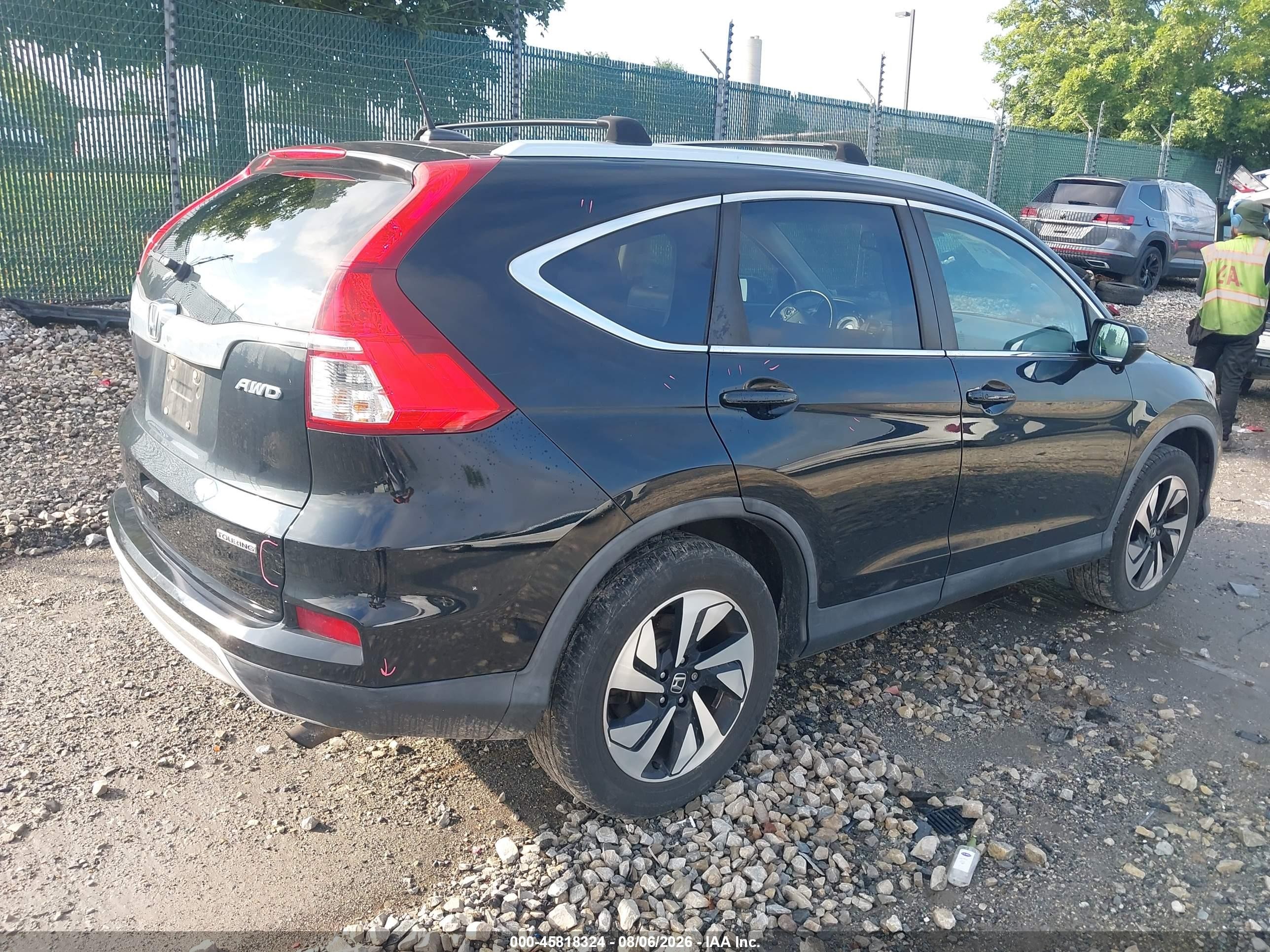 2015 Honda Cr-v Touring Black vin: 5J6RM4H97FL072708