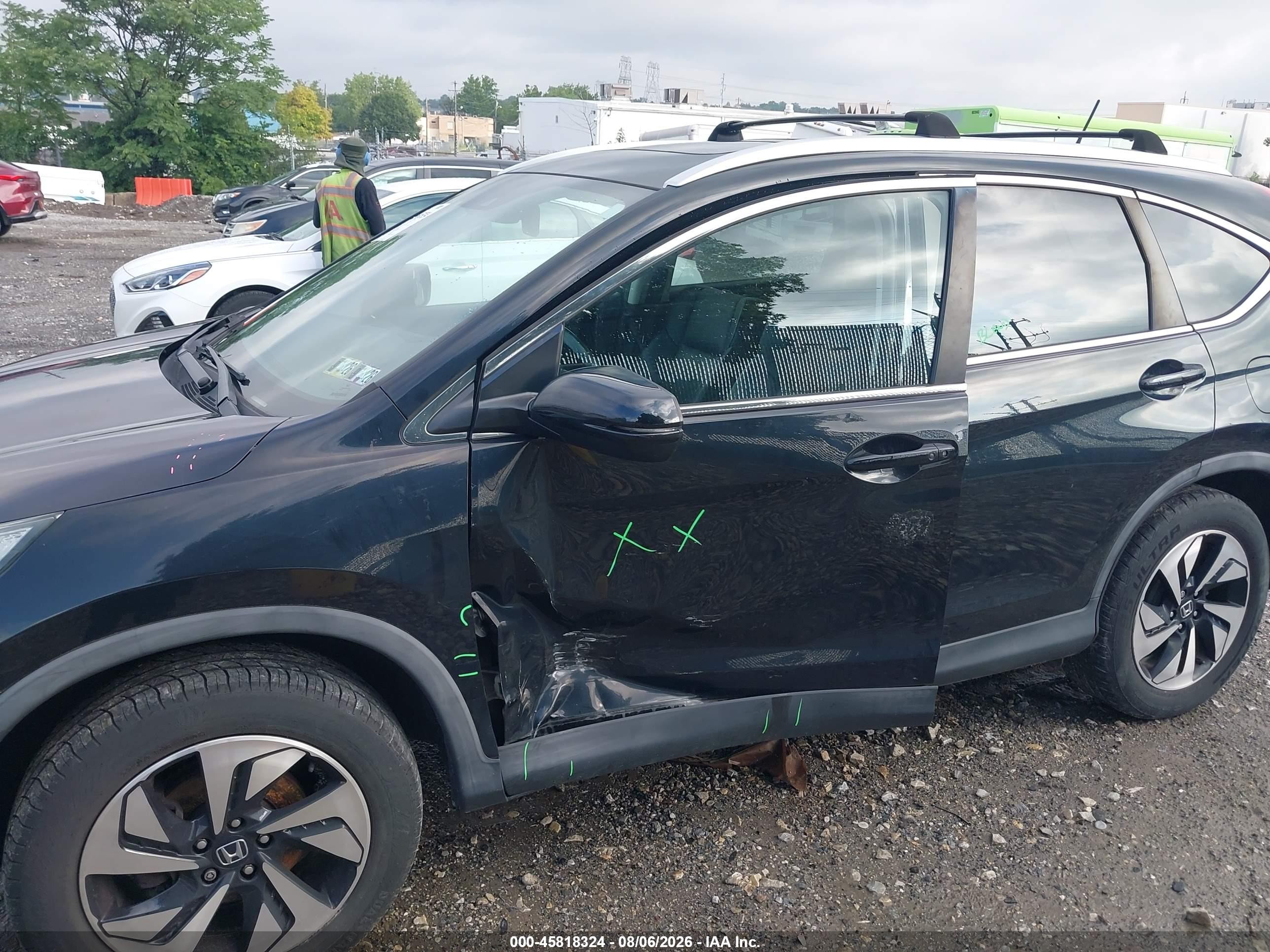 2015 Honda Cr-v Touring Black vin: 5J6RM4H97FL072708