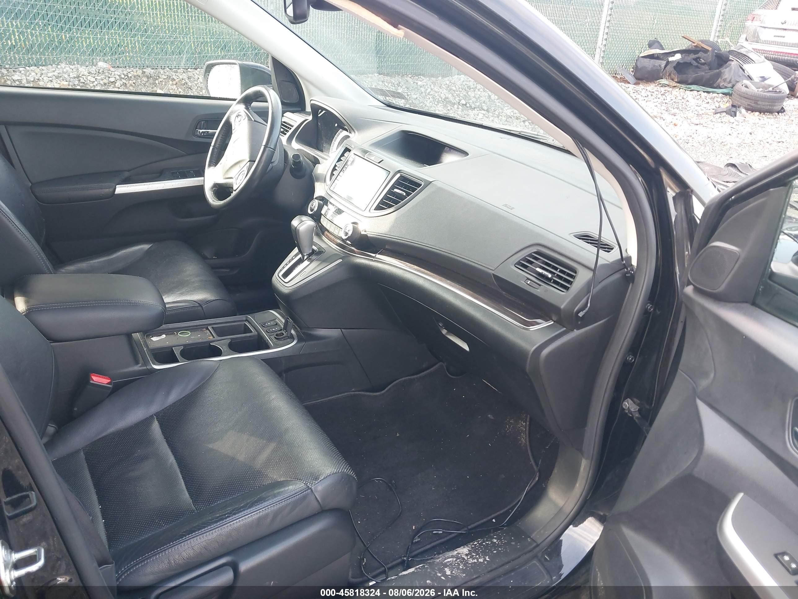 2015 Honda Cr-v Touring Black vin: 5J6RM4H97FL072708