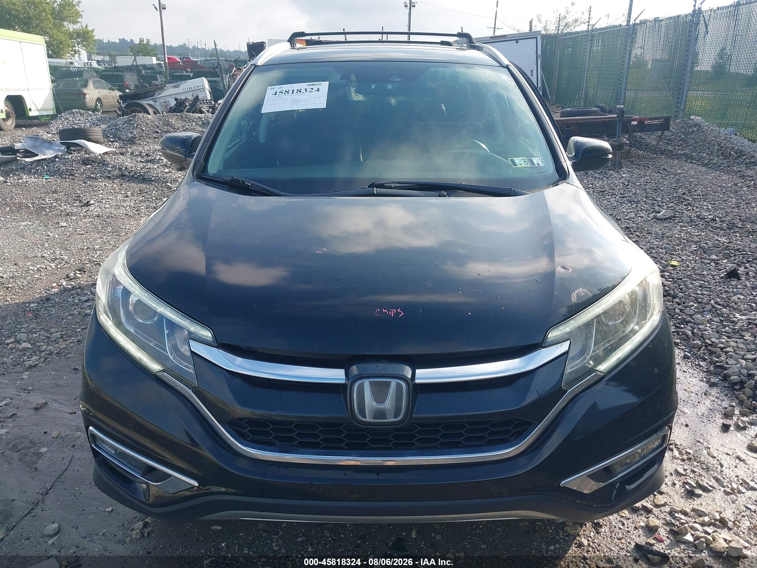 2015 Honda Cr-v Touring Black vin: 5J6RM4H97FL072708