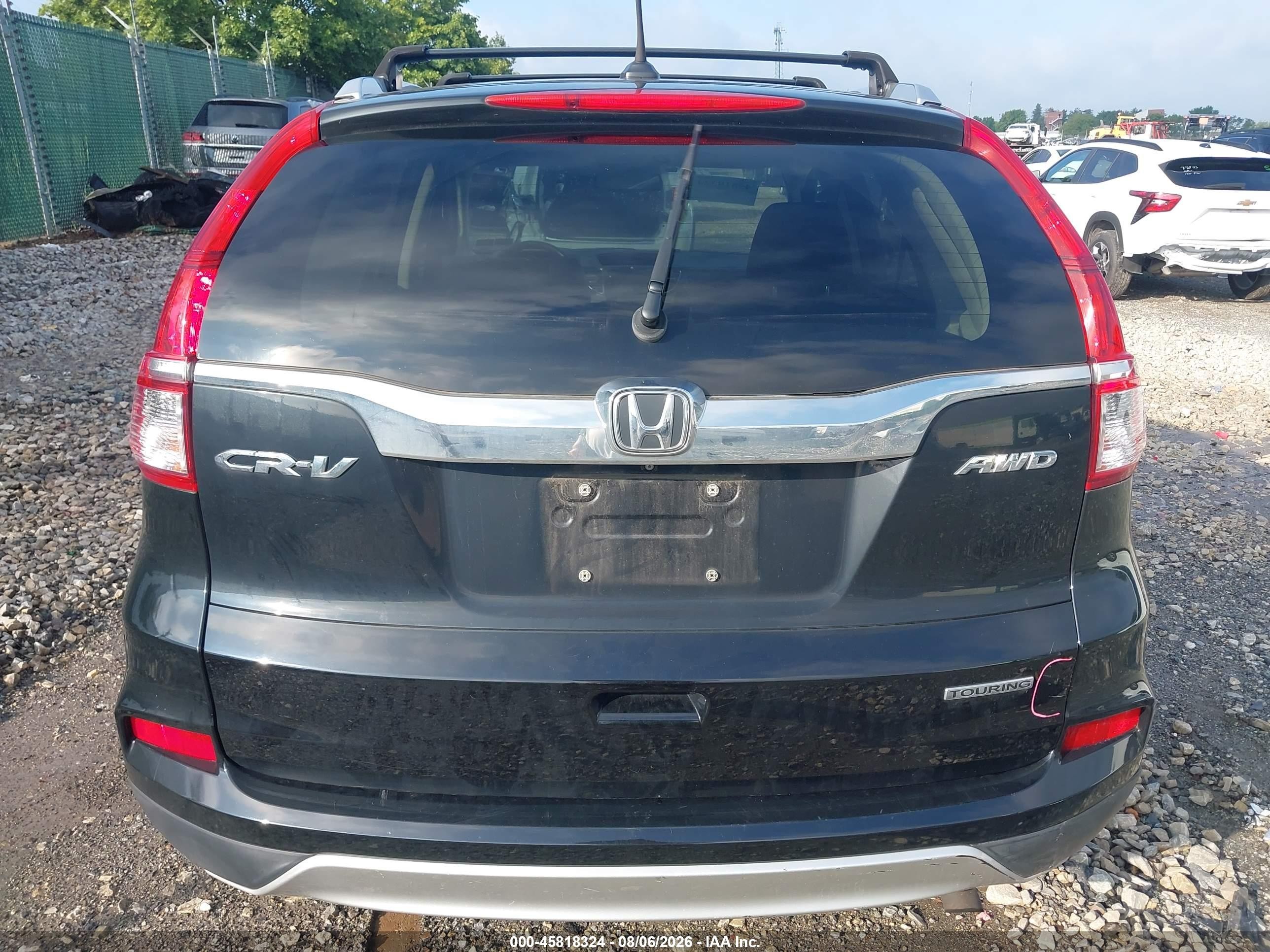 2015 Honda Cr-v Touring Black vin: 5J6RM4H97FL072708