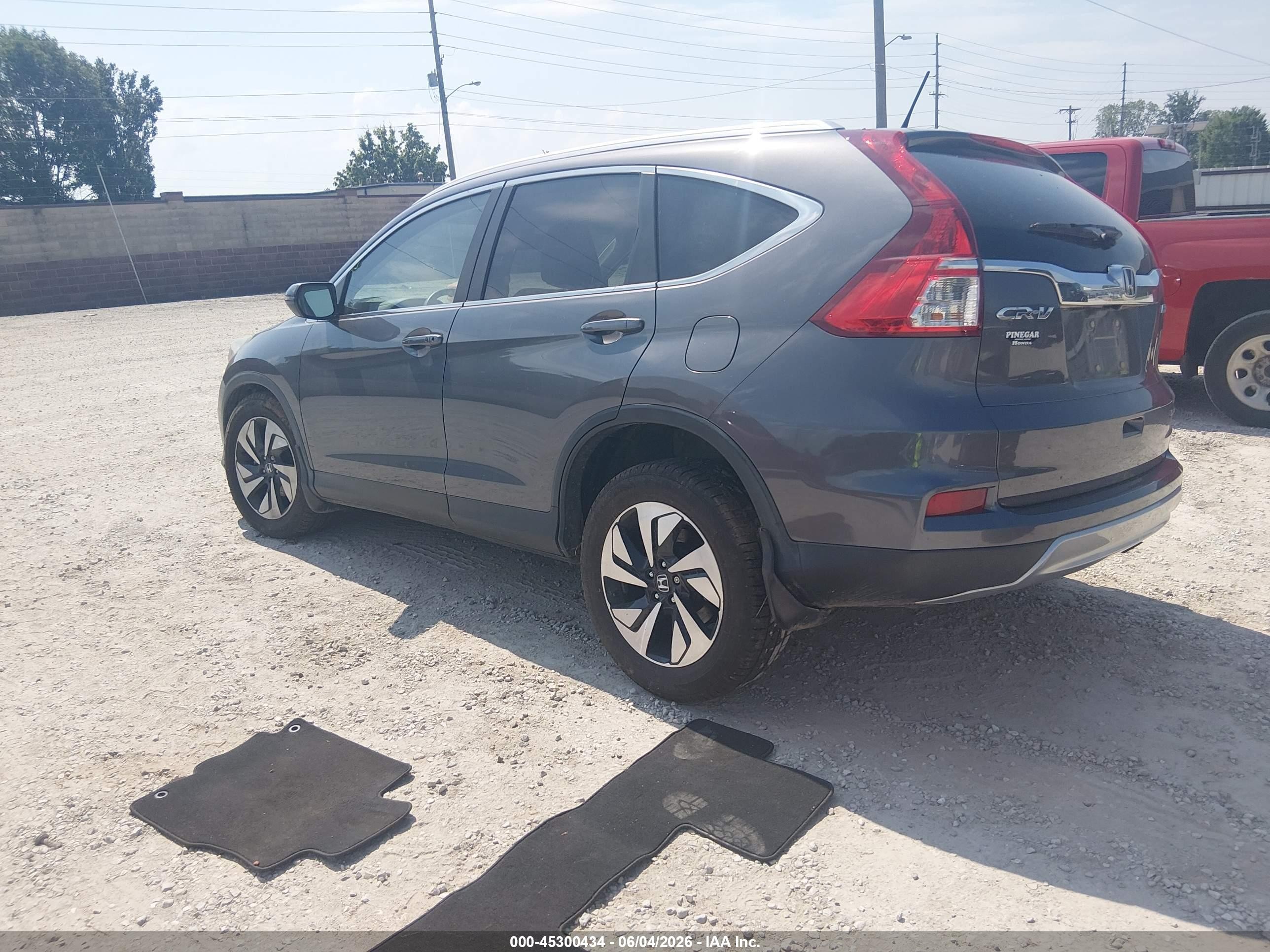 2015 Honda Cr-v Touring Серый vin: 5J6RM4H97FL111913