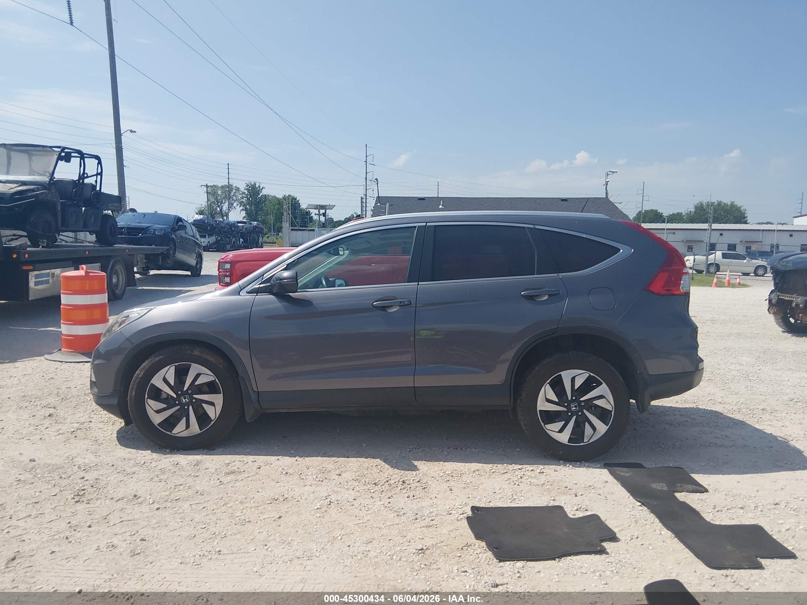 2015 Honda Cr-v Touring Серый vin: 5J6RM4H97FL111913