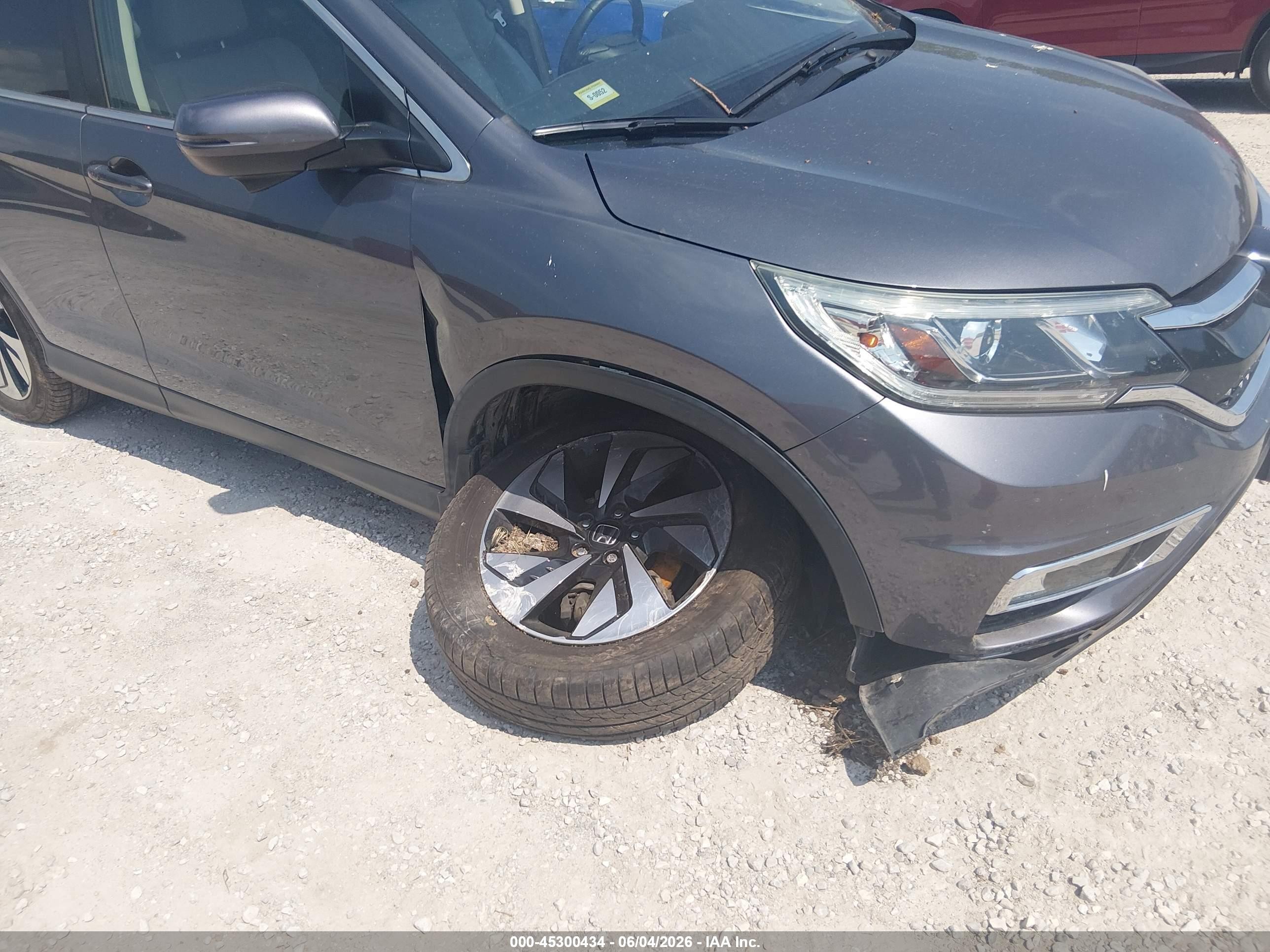 2015 Honda Cr-v Touring Серый vin: 5J6RM4H97FL111913