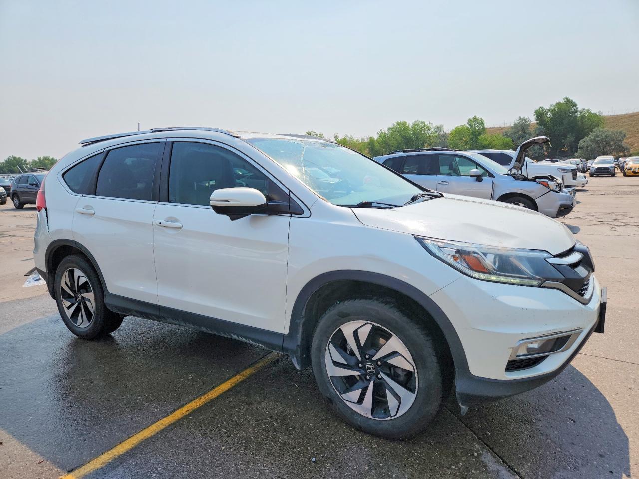 2015 Honda Cr-v Touring Белый vin: 5J6RM4H97FL123673
