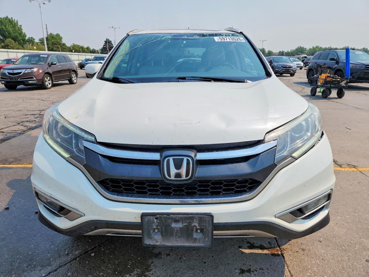 2015 Honda Cr-v Touring Белый vin: 5J6RM4H97FL123673